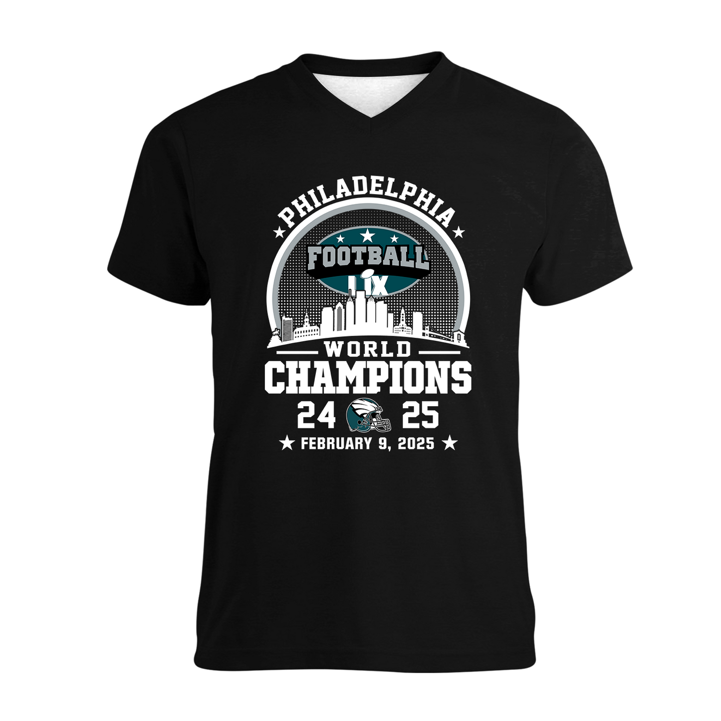 Philadelphia Football Super LIX 2024-2025 World Champions T-Shirt, World Champions 2025 Apparel For Philadelphia Football Lovers