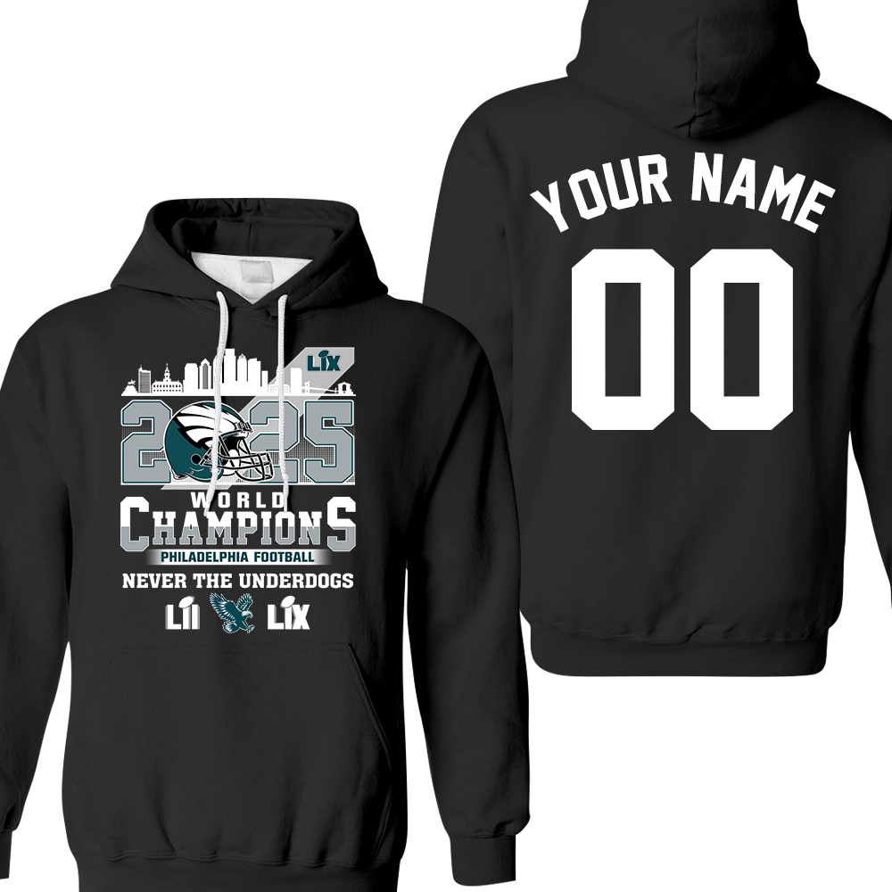 Personalized Philadelphia Football LIX 2025 World Champions T-Shirt, World Champions 2024-2025 Apparel For Philadelphia Football Lovers
