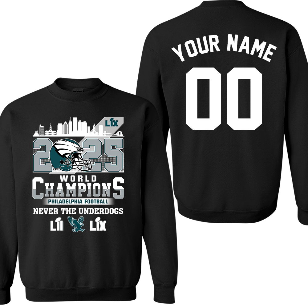 Personalized Philadelphia Football LIX 2025 World Champions T-Shirt, World Champions 2024-2025 Apparel For Philadelphia Football Lovers