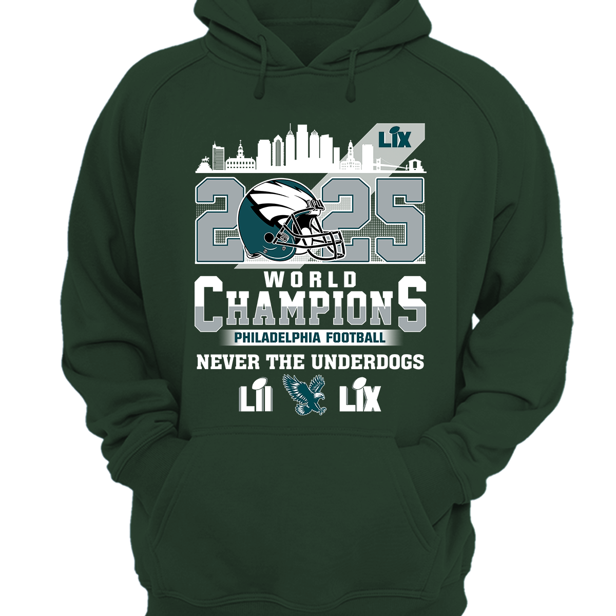 Philadelphia Football Super LIX 2025 World Champions T-Shirt, World Champions 2024-2025 Apparel For Philadelphia Football Lovers