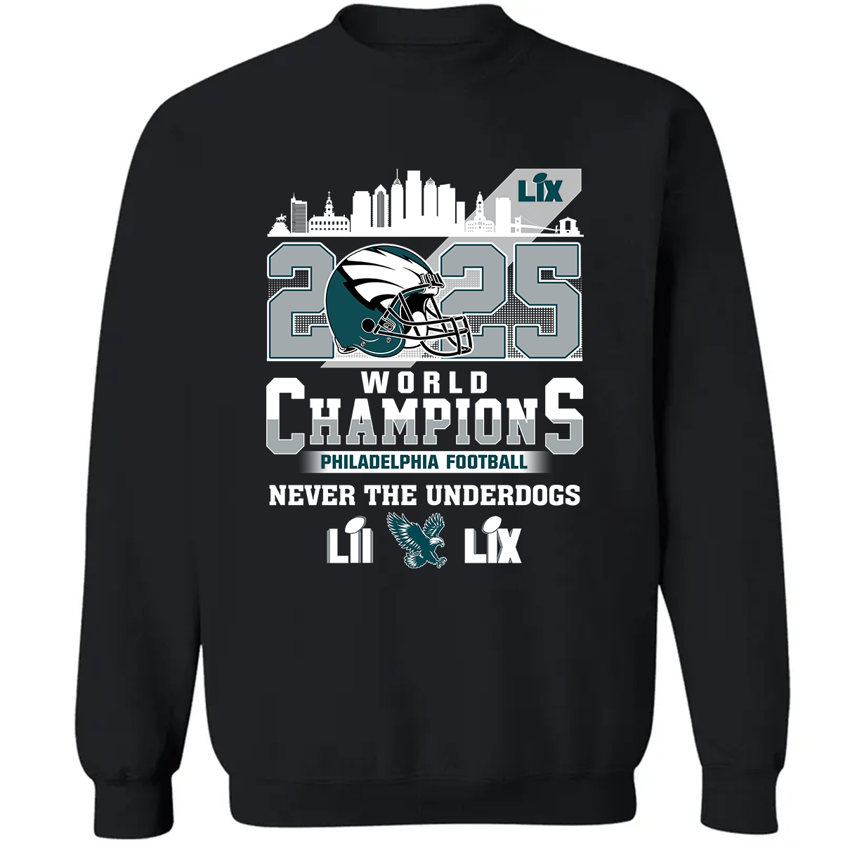 Philadelphia Football Super LIX 2025 World Champions T-Shirt, World Champions 2024-2025 Apparel For Philadelphia Football Lovers