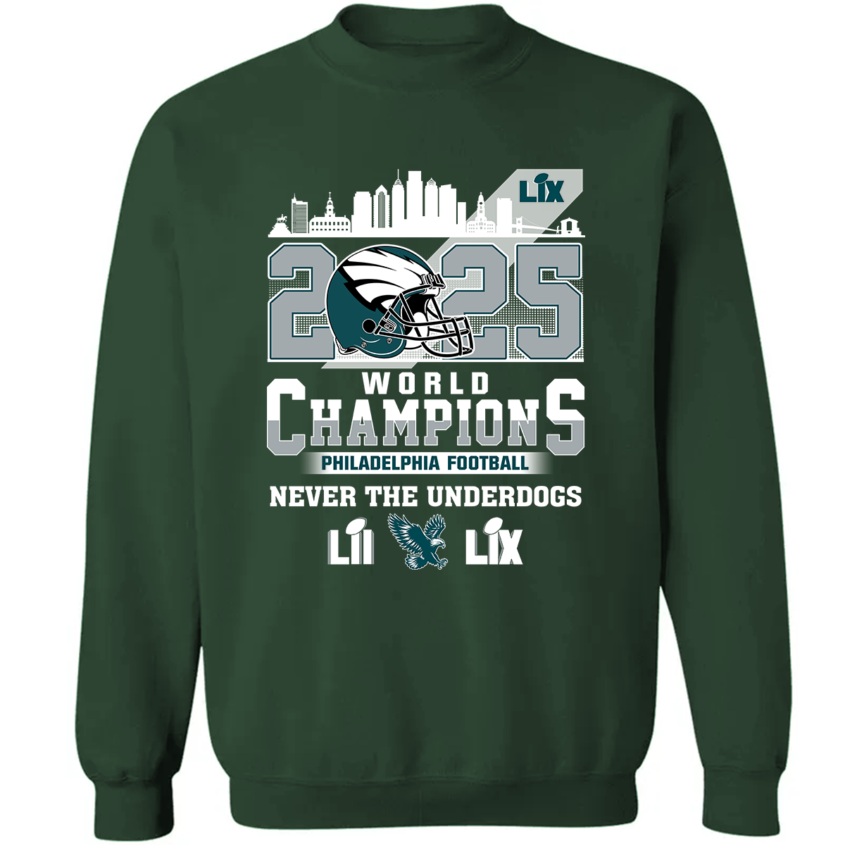 Philadelphia Football Super LIX 2025 World Champions T-Shirt, World Champions 2024-2025 Apparel For Philadelphia Football Lovers