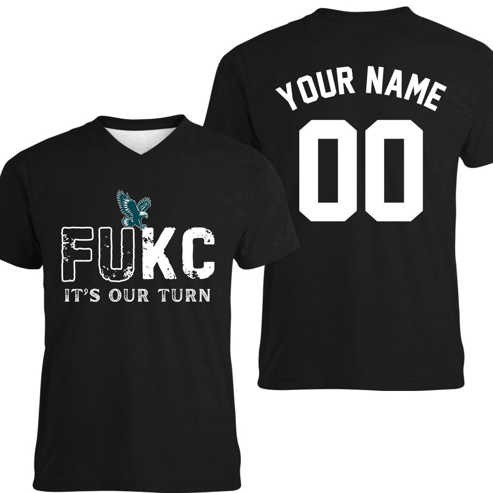 Personalized Philadelphia Football Super LIX 2024-2025 Champions FU KC It's Our Turn Hoodie, Philadelphia LIX Champs Apparel