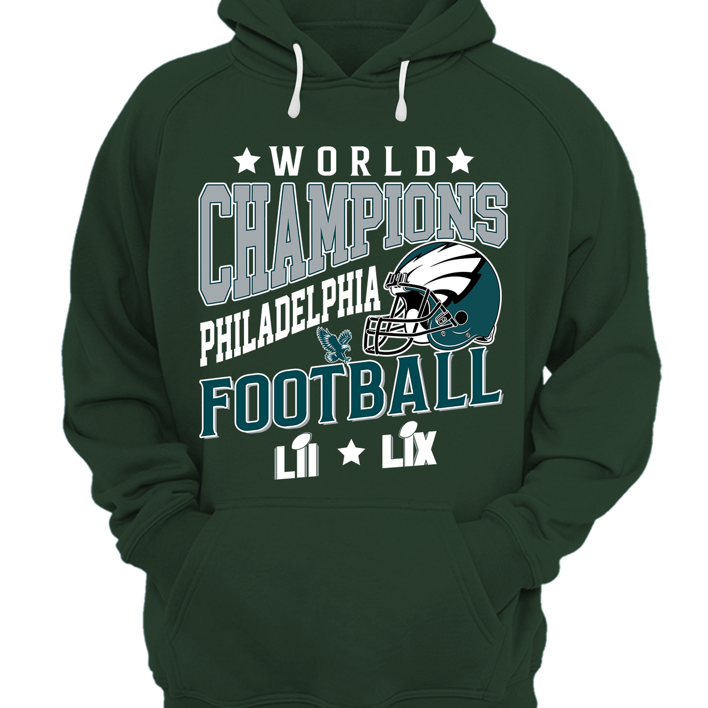 Philadelphia Football Super LIX 2024-2025 2x World Champions T-Shirt, 2x World Champions Apparel For Philadelphia Football Lovers