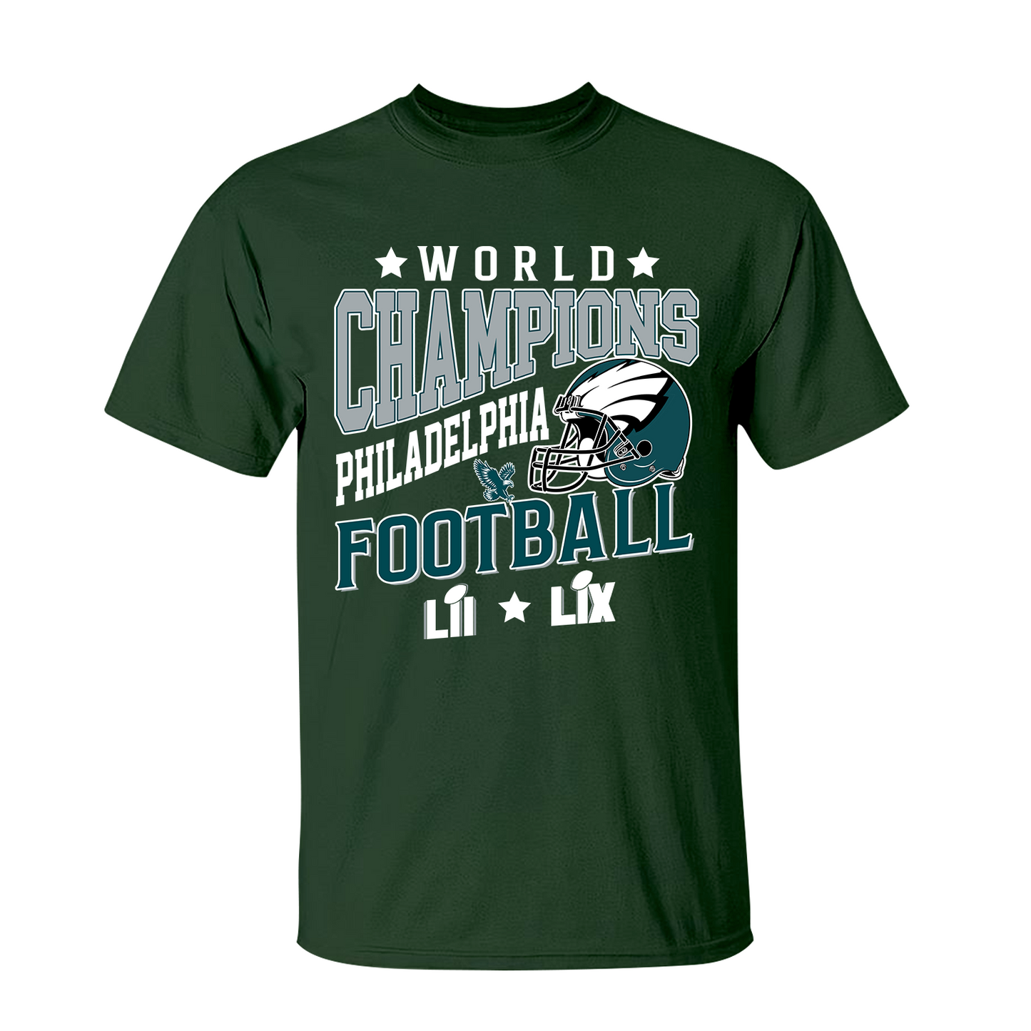 Philadelphia Football Super LIX 2024-2025 2x World Champions T-Shirt, 2x World Champions Apparel For Philadelphia Football Lovers