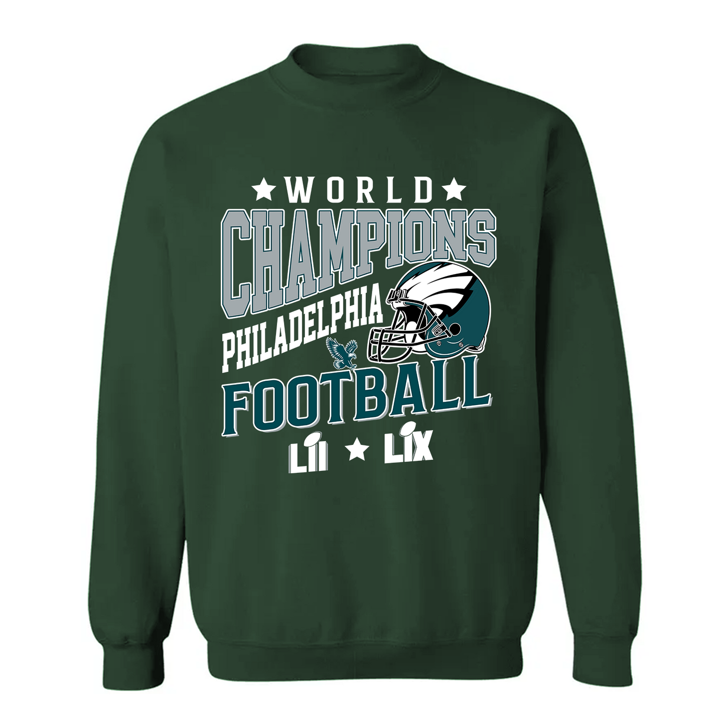 Philadelphia Football Super LIX 2024-2025 2x World Champions T-Shirt, 2x World Champions Apparel For Philadelphia Football Lovers