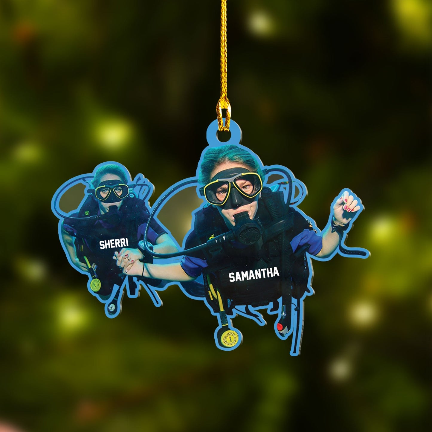 Custom Scuba Diving Acrylic Keychain, Personalized Name Scuba Diving Acrylic Keychain For Scuba Lover,Christmas,New Year
