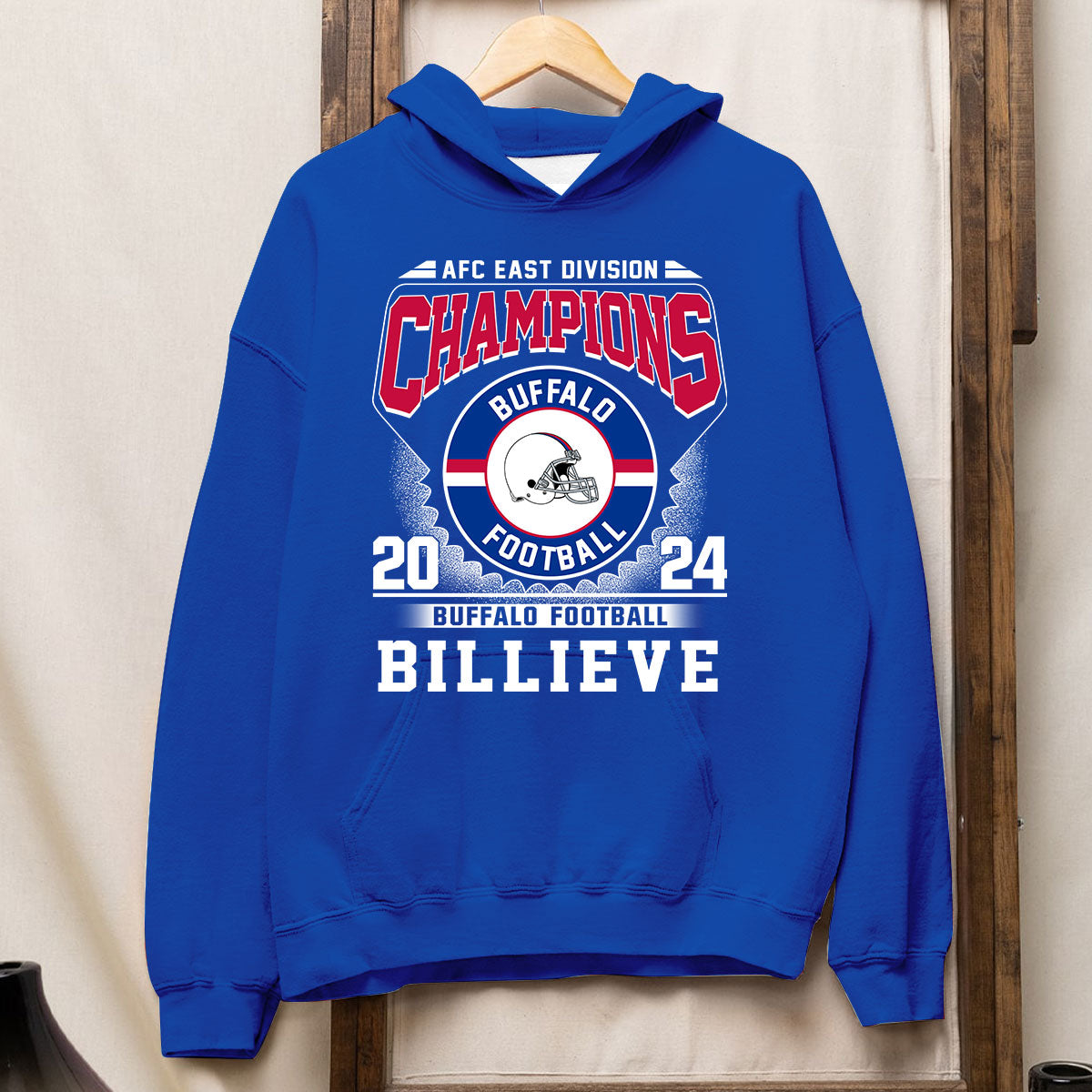2024 Buffalo American Football AFC East Champions Billieve t shirt, Billieve Buffalo Football AFC East Champs Shirts