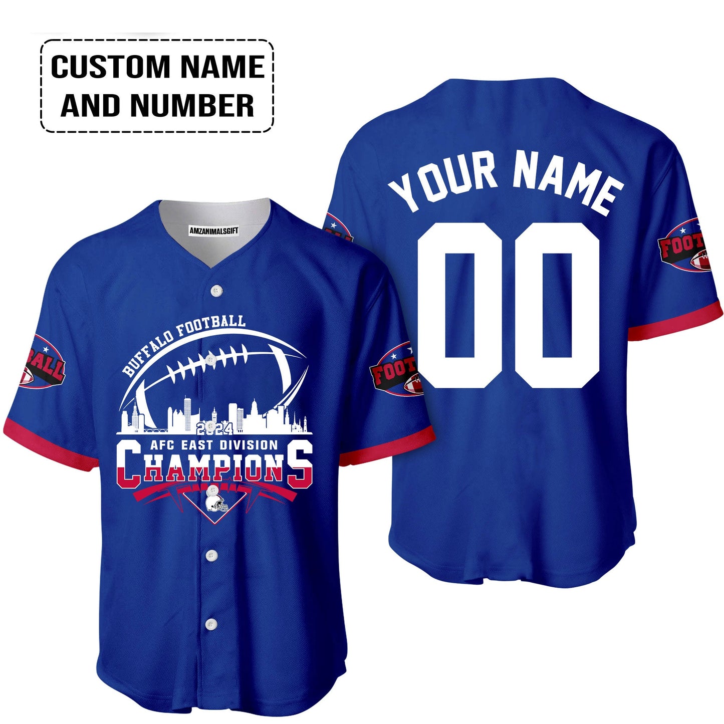 Custom Buffalo American Football AFC East Champions Shirt 2024, 2024 Buffalo Skyline Football AFC East Champs Shirt, Buffalo Football Fan Shirts