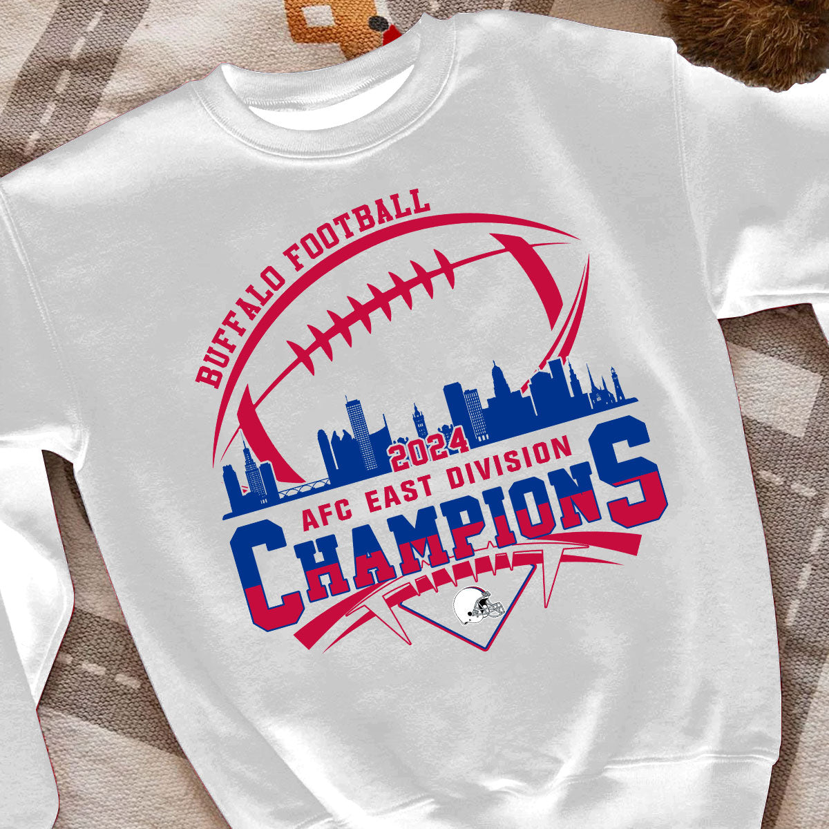 Buffalo American Football AFC East Champions Shirt 2024, 2024 Buffalo Skyline Football AFC East Champs Shirt, Buffalo Football Fan Shirts