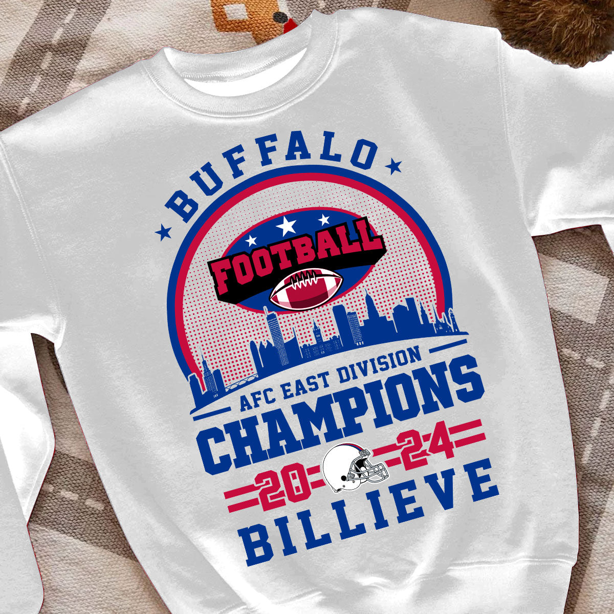 Buffalo American Football 2024 AFC East Champions Billieve t shirt, Billieve Buffalo Football 2024 AFC East Champs Shirts