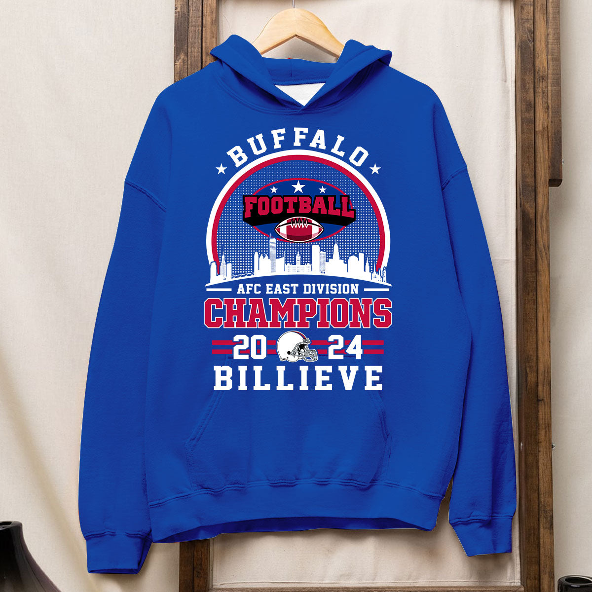 Buffalo American Football 2024 AFC East Champions Billieve t shirt, Billieve Buffalo Football 2024 AFC East Champs Shirts