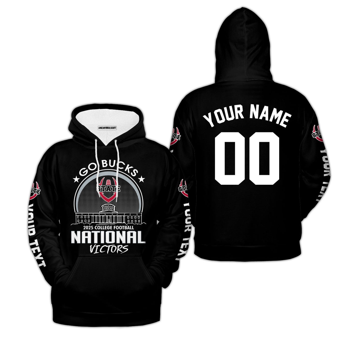 Go Bucks 2025 College Football Victors Custom Double Sided Long Sleeve, National Winner Shirts, 2025 Champions Columbus Ohio Custom Long Sleeve Shirts