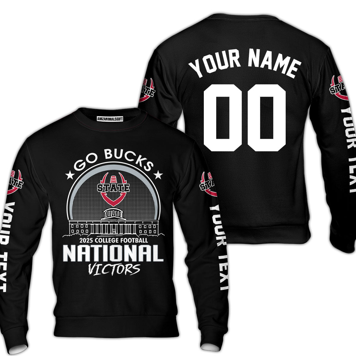 Go Bucks 2025 College Football Victors Custom Double Sided Long Sleeve, National Winner Shirts, 2025 Champions Columbus Ohio Custom Long Sleeve Shirts