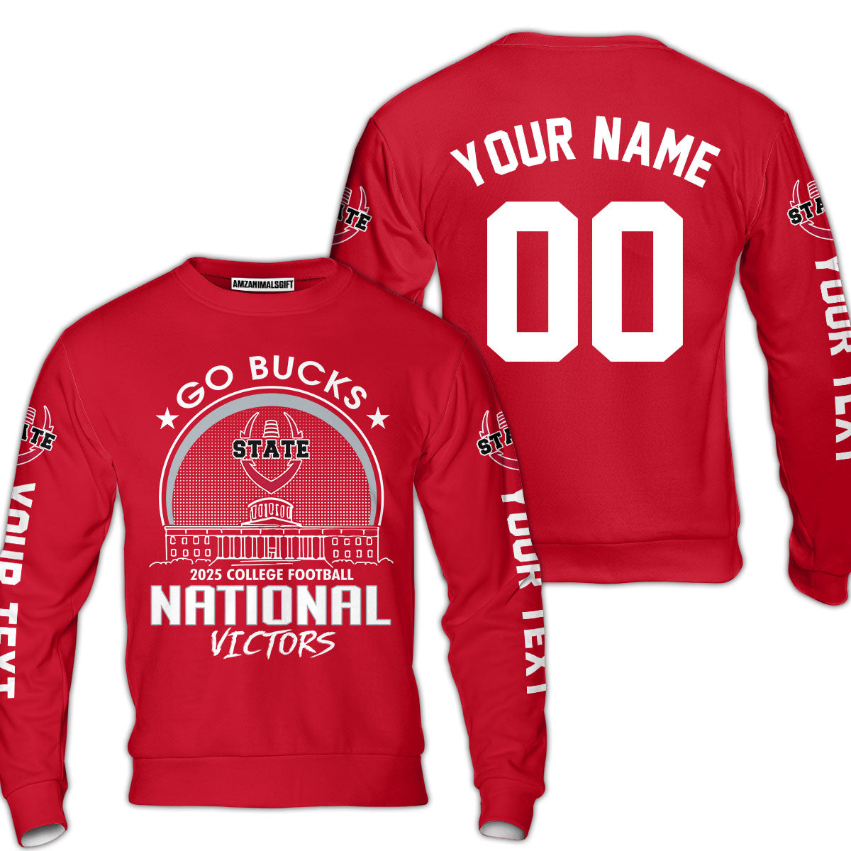Go Bucks 2025 College Football Victors Custom Double Sided Long Sleeve, National Winner Shirts, 2025 Champions Columbus Ohio Custom Long Sleeve Shirts