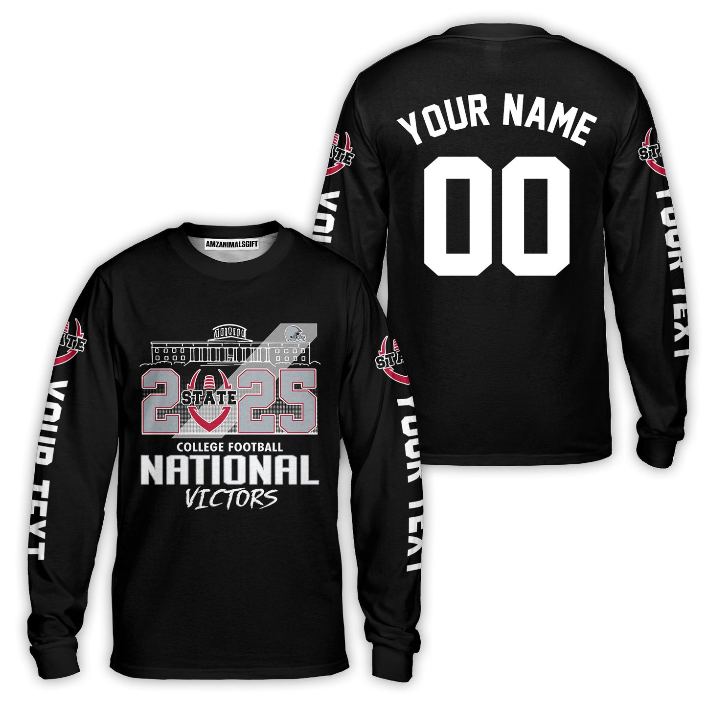 Go Bucks 2025 National Winner Skyline Custom Double Sided Shirts, College Football Victors Shirts, 2025 Champions Columbus Ohio Custom 2 Sided Shirts