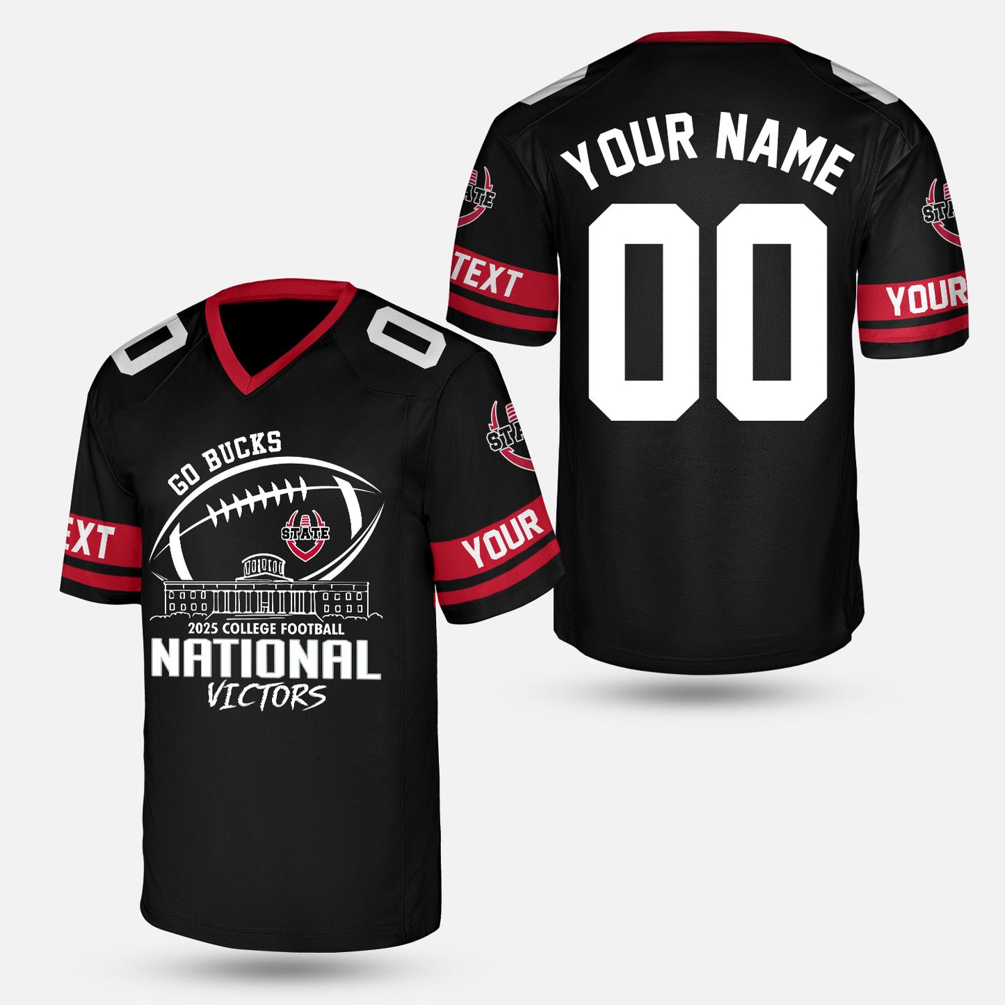 Go Bucks 2025 College Football Victors Custom Double Sided Shirt, National Winner Shirts, 2025 Champions Columbus Ohio 2 Sided Custom Shirts