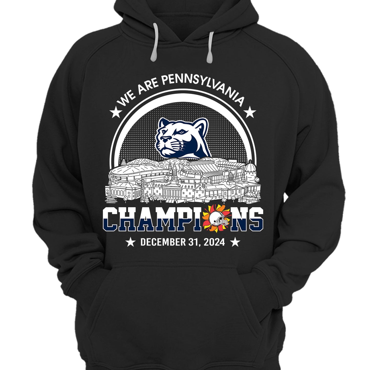 We Are Pennsylvania Football 2024 Fiesta Champions Skyline Long Sleeve Shirt, 2024 Fiesta Champs Long Sleeve Shirt For Pennsylvania Football Fans