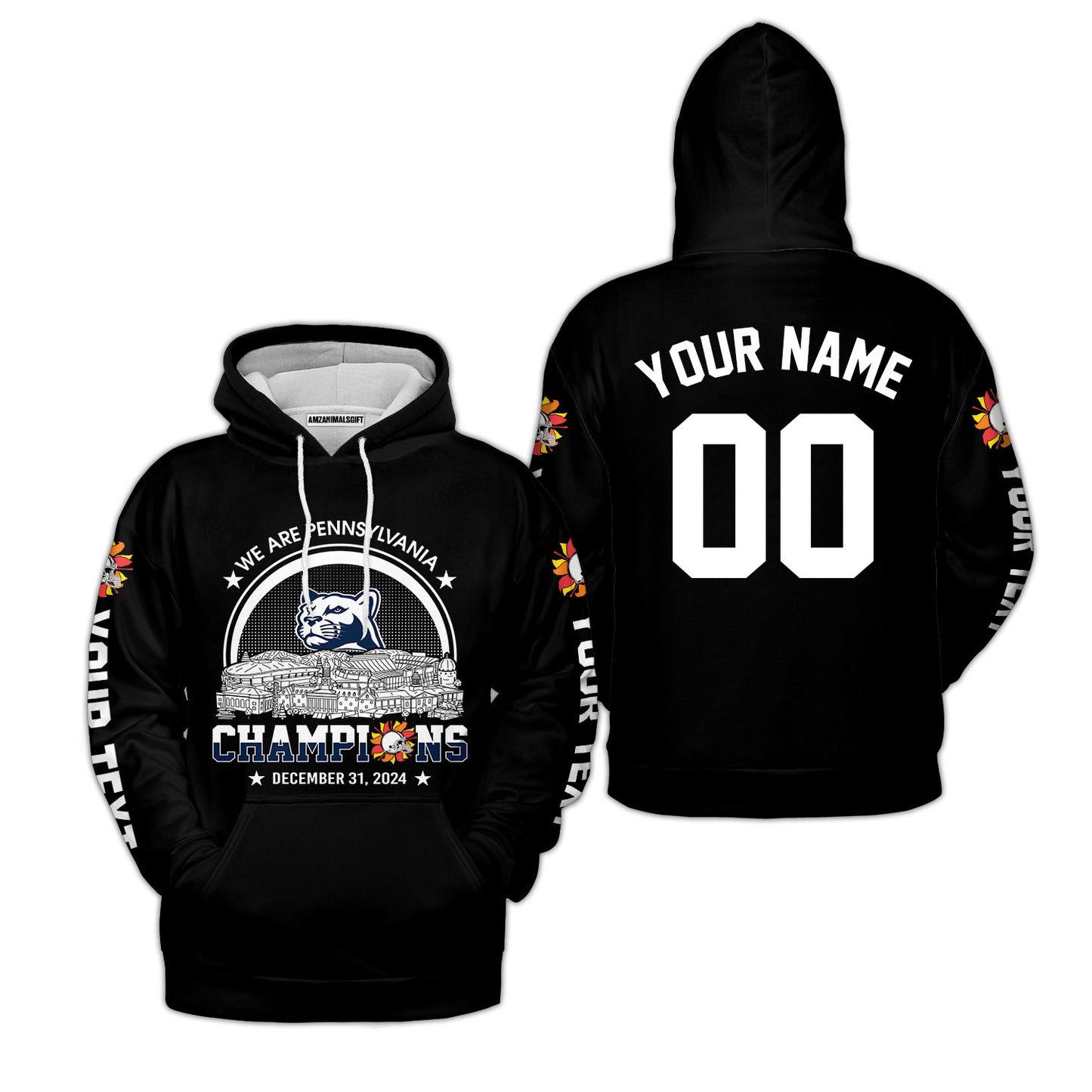 We Are Pennsylvania Football 2024 Fiesta Champions Skyline Custom Baseball Jersey, 2024 Fiesta Champs 2 Sided Custom Baseball Jersey Shirts