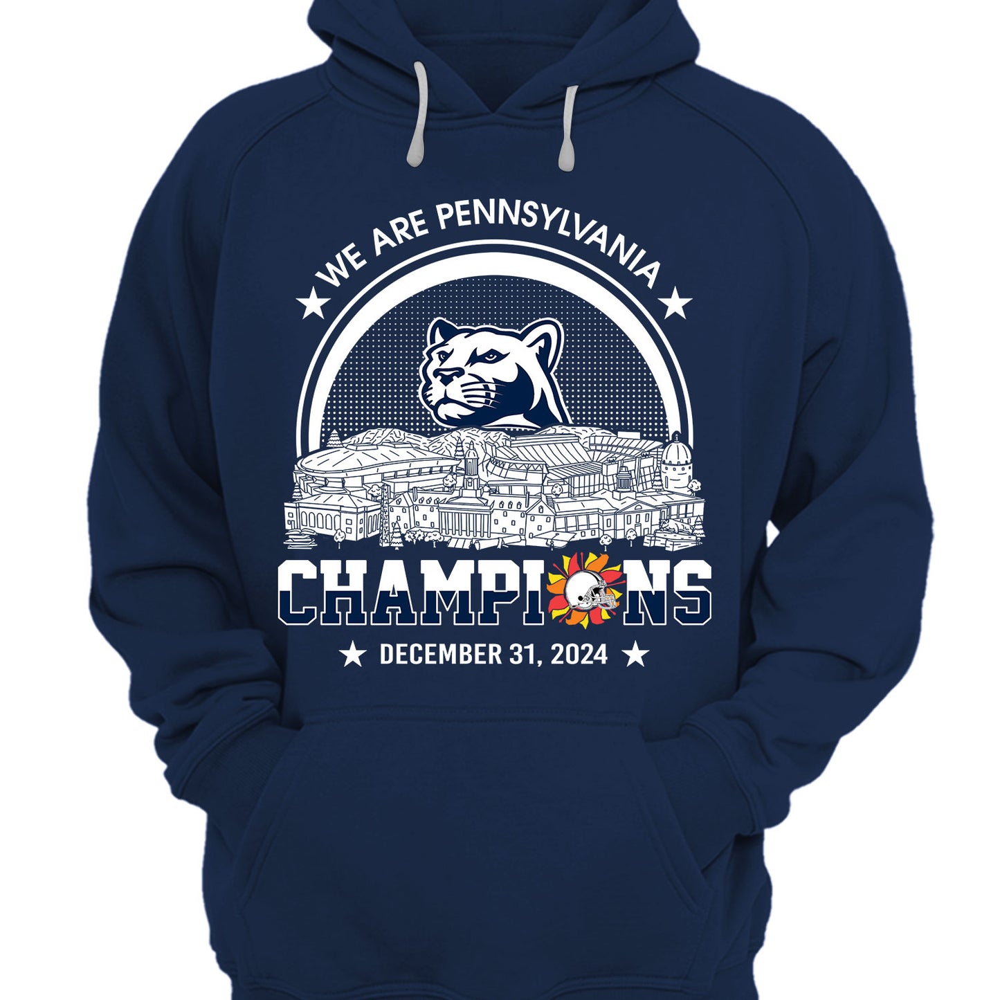 We Are Pennsylvania Football 2024 Fiesta Champions Skyline Long Sleeve Shirt, 2024 Fiesta Champs Long Sleeve Shirt For Pennsylvania Football Fans