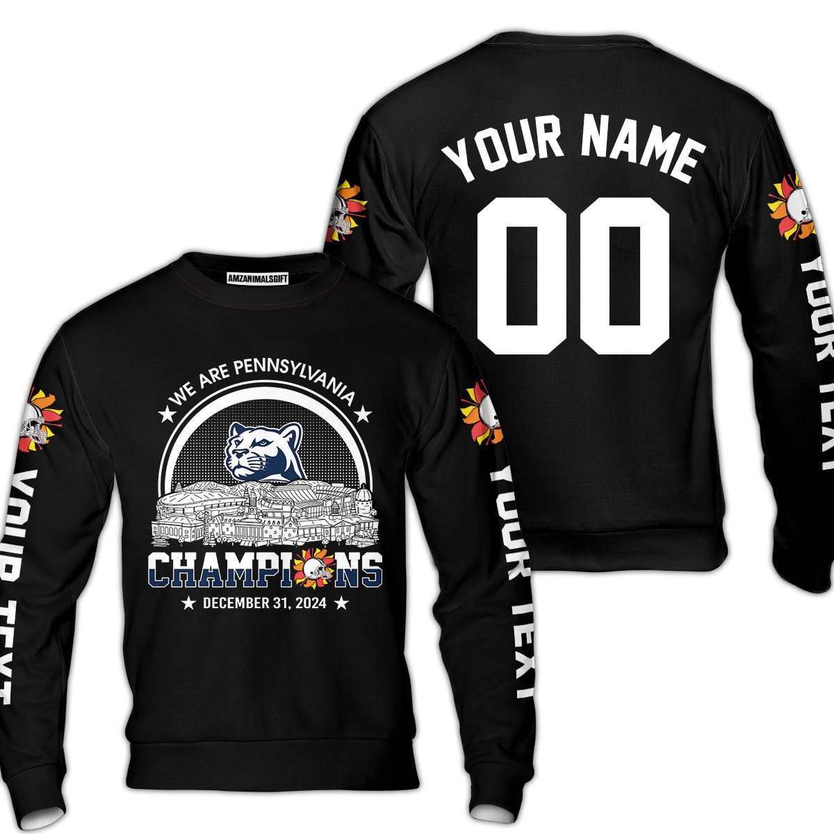 We Are Pennsylvania Football 2024 Fiesta Champions Skyline Custom Baseball Jersey, 2024 Fiesta Champs 2 Sided Custom Baseball Jersey Shirts