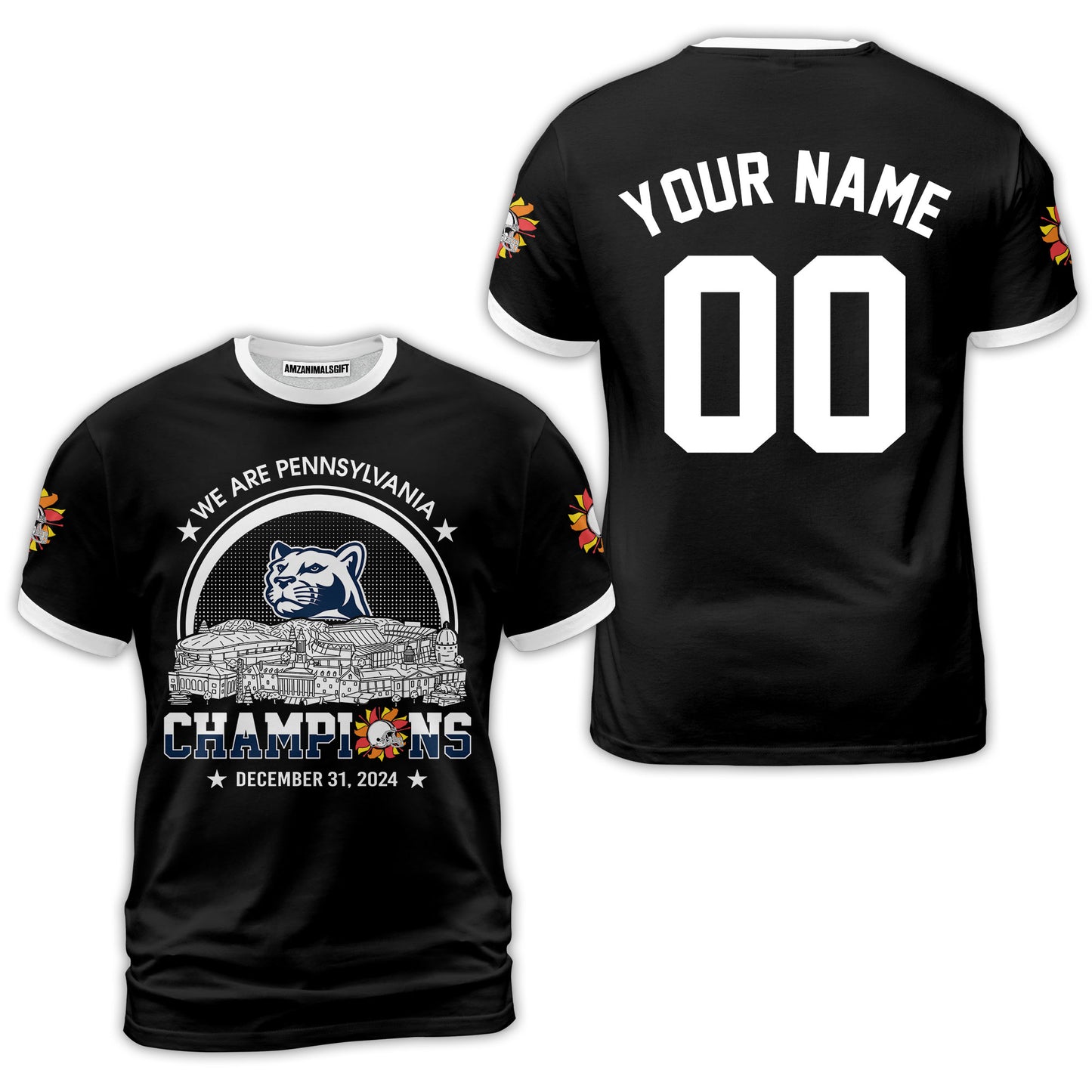 We Are Pennsylvania Football 2024 Fiesta Champions Skyline Custom Baseball Jersey, 2024 Fiesta Champs 2 Sided Custom Baseball Jersey Shirts