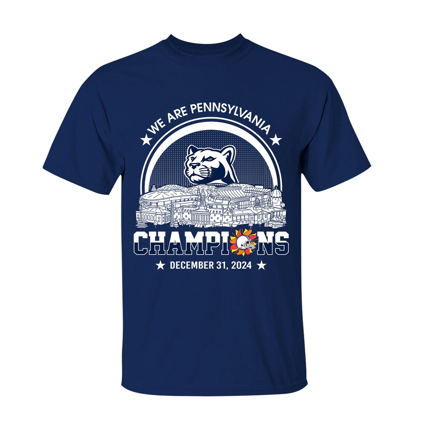 We Are Pennsylvania Football 2024 Fiesta Champions Skyline Long Sleeve Shirt, 2024 Fiesta Champs Long Sleeve Shirt For Pennsylvania Football Fans