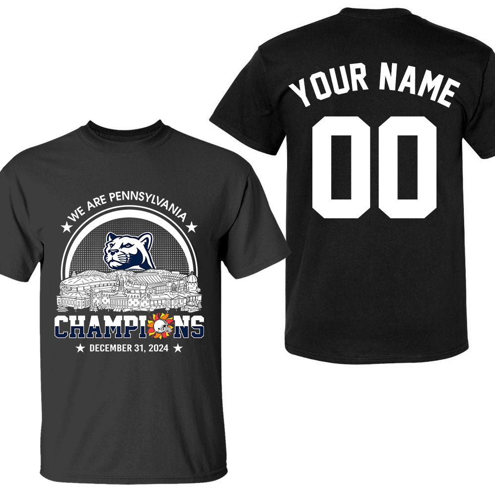 We Are Pennsylvania Football 2024 Fiesta Champions Skyline Double Sided Sweatshirt, 2024 Fiesta Champs 2 Sided Custom Sweatshirt