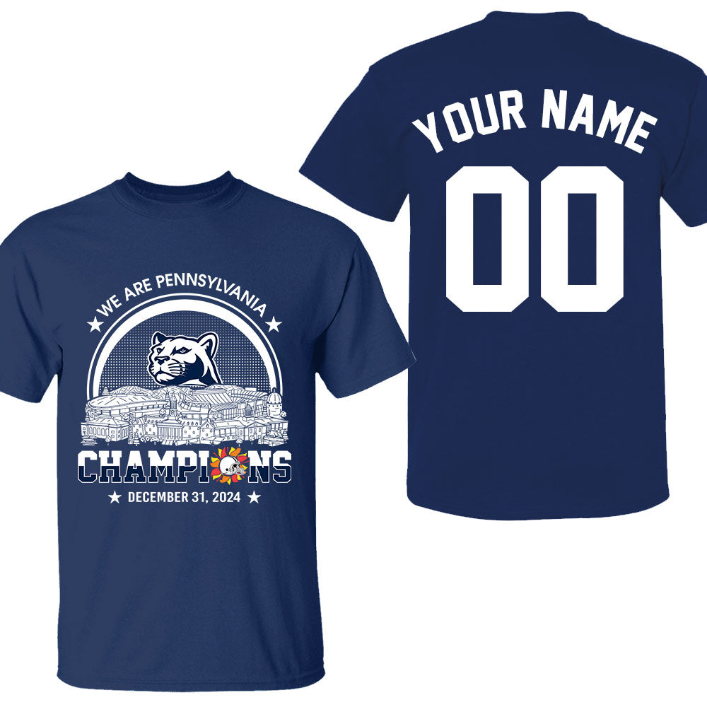 We Are Pennsylvania Football 2024 Fiesta Champions Skyline Double Sided Sweatshirt, 2024 Fiesta Champs 2 Sided Custom Sweatshirt
