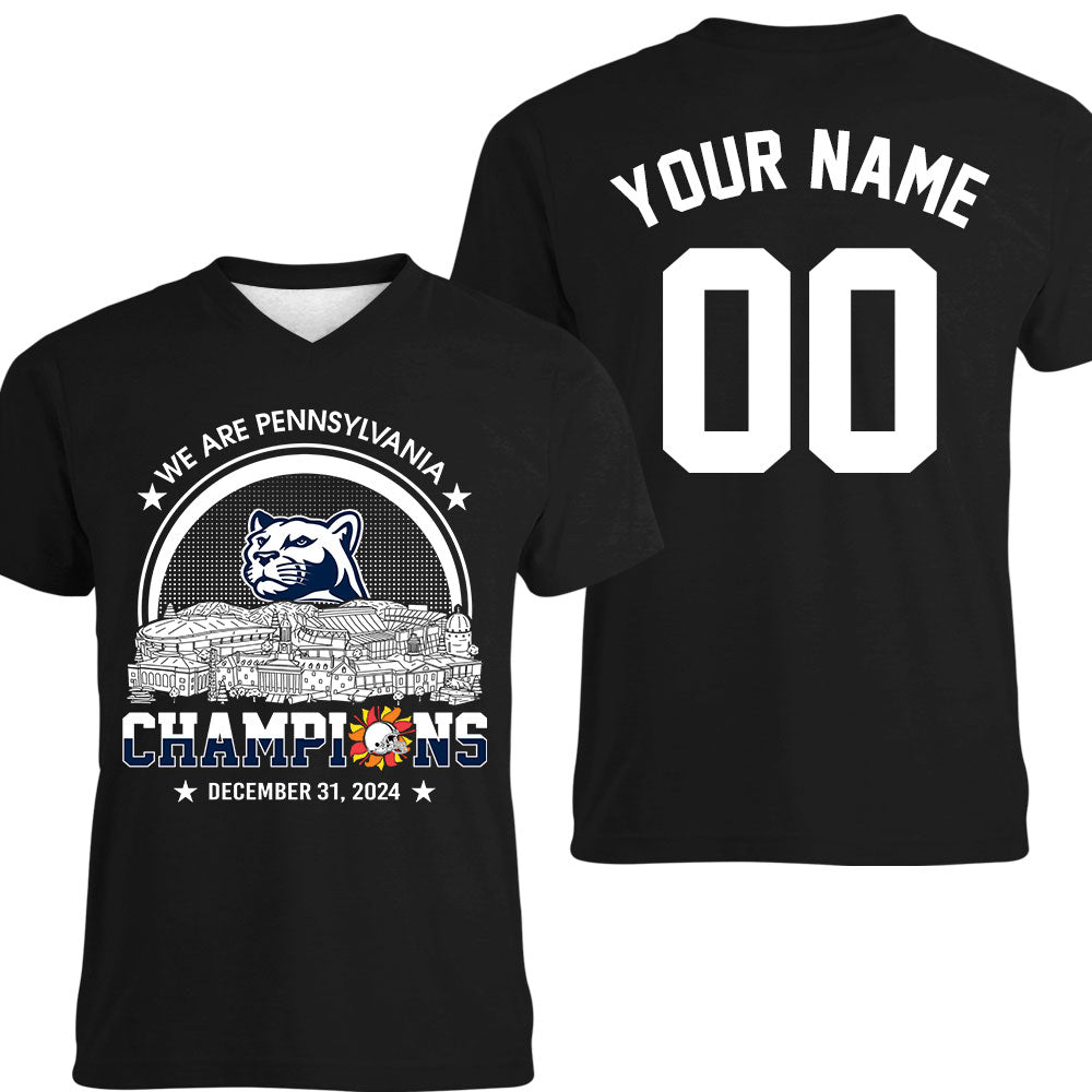 We Are Pennsylvania Football 2024 Fiesta Champions Skyline Double Sided Sweatshirt, 2024 Fiesta Champs 2 Sided Custom Sweatshirt