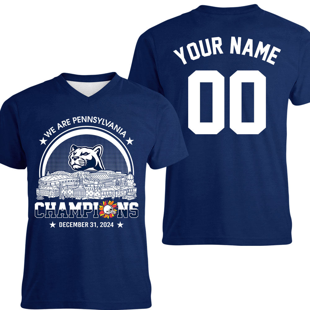 We Are Pennsylvania Football 2024 Fiesta Champions Skyline Double Sided Sweatshirt, 2024 Fiesta Champs 2 Sided Custom Sweatshirt
