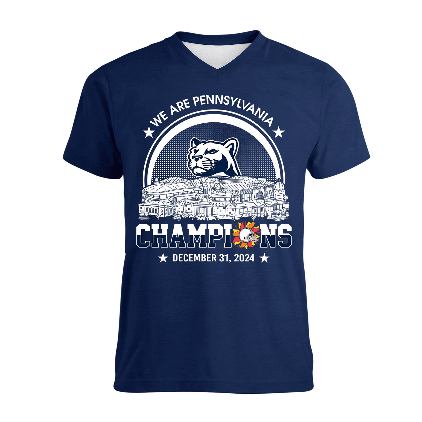 We Are Pennsylvania Football 2024 Fiesta Champions Skyline Long Sleeve Shirt, 2024 Fiesta Champs Long Sleeve Shirt For Pennsylvania Football Fans