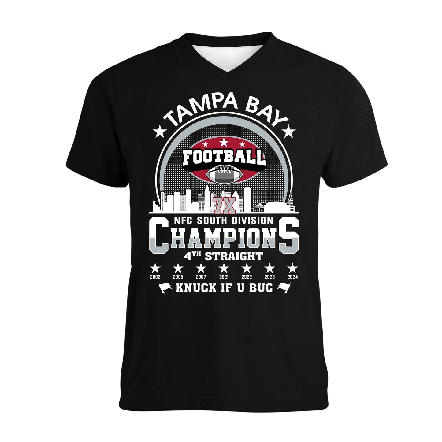Tampa Bay Football 2024 NFC South Division Champions Skyline Shirts, 2024 NFC South Champs Apparel For Tampa Bay Football Fans
