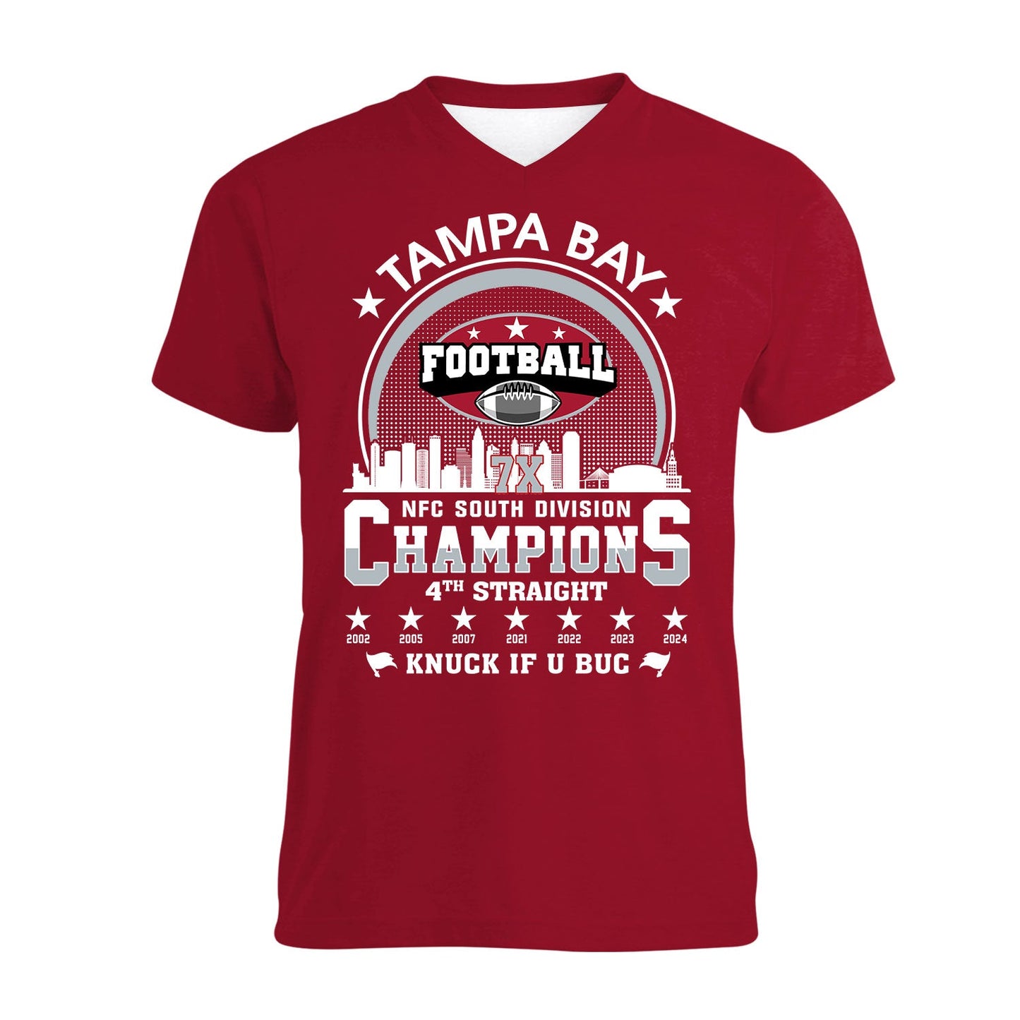 Tampa Bay Football 2024 NFC South Division Champions Skyline Shirts, 2024 NFC South Champs Apparel For Tampa Bay Football Fans