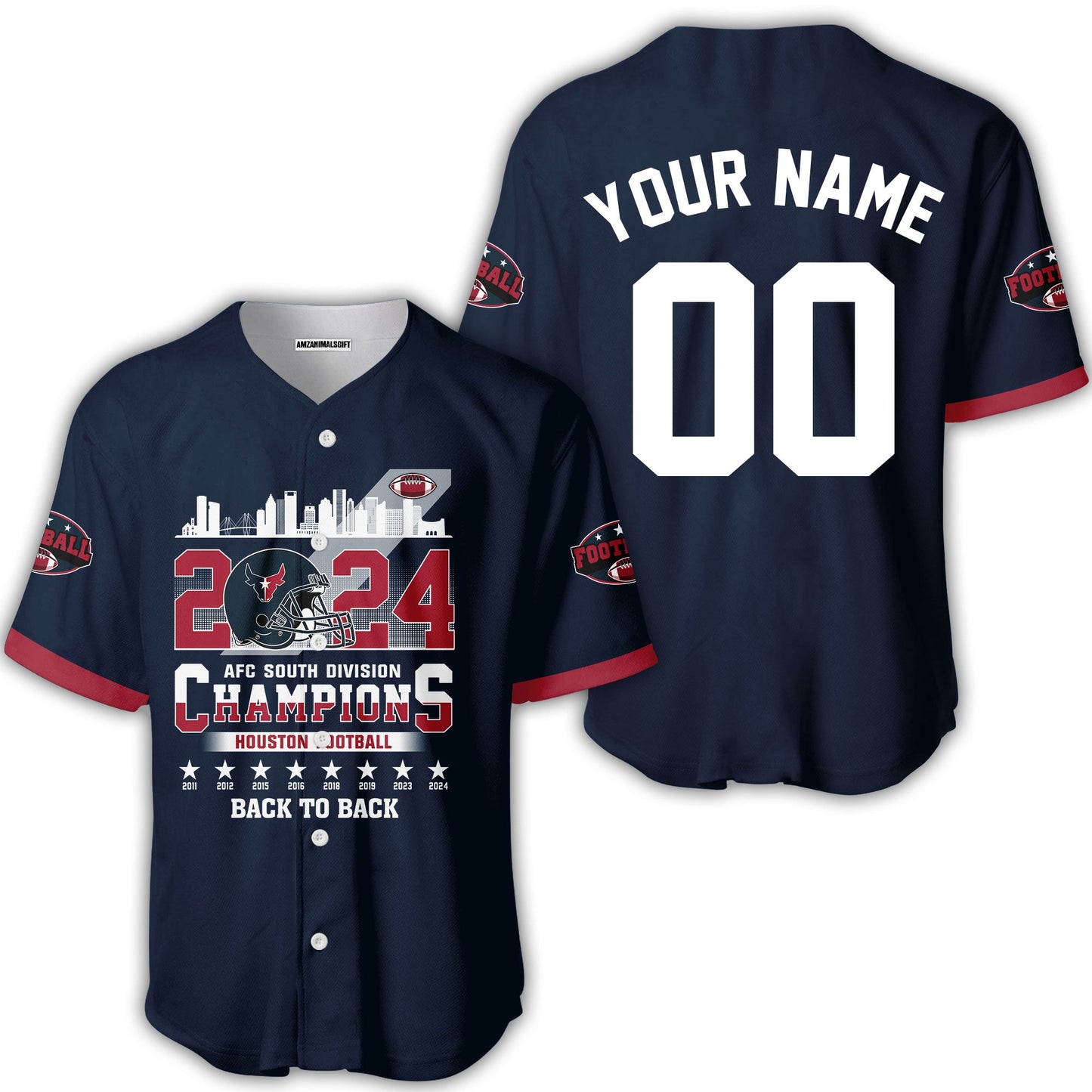 Houston American Football 2024 AFC South Champions Custom Hoodie Shirts, Custom Houston Football Division Champion Hoodie Shirt