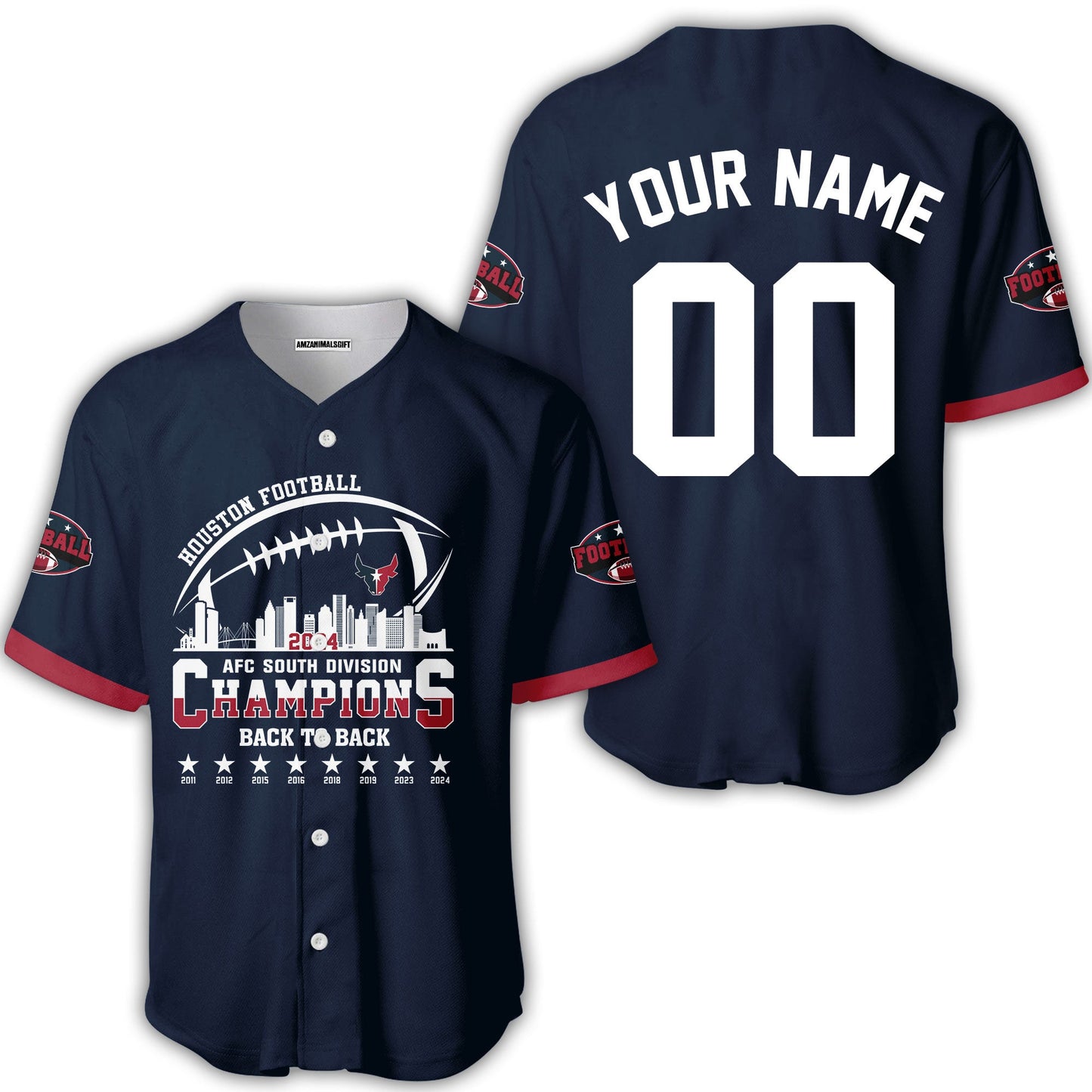 2024 Houston American Football AFC South Champions Custom Hoodie Shirts, Custom Houston Football Division Champion Hoodie Apparel