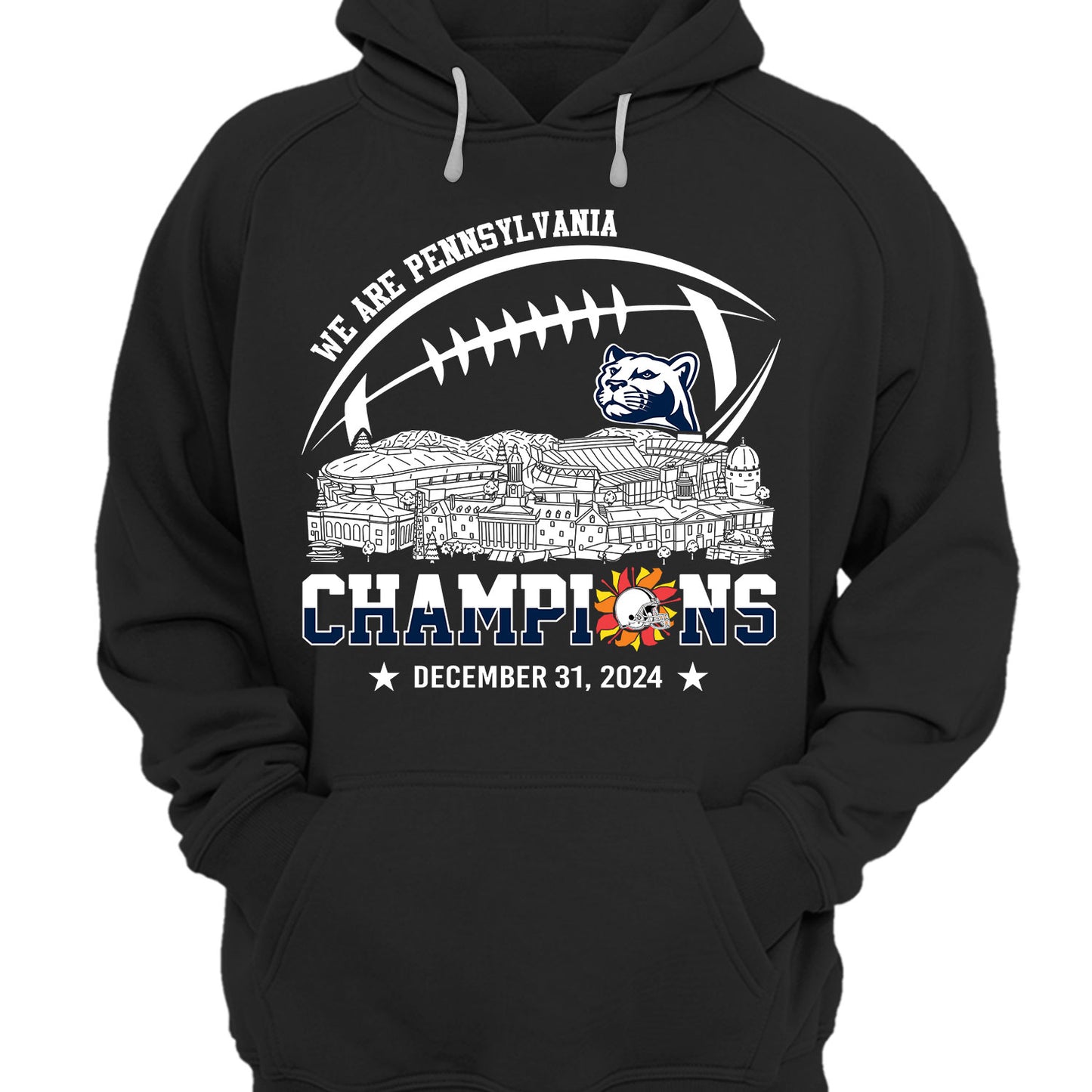 2024 Fiesta Champions Skyline Long Sleeve Shirt, We Are Pennsylvania Football 2024 Fiesta Champions Long Sleeve Shirts For Pennsylvania Football Fans