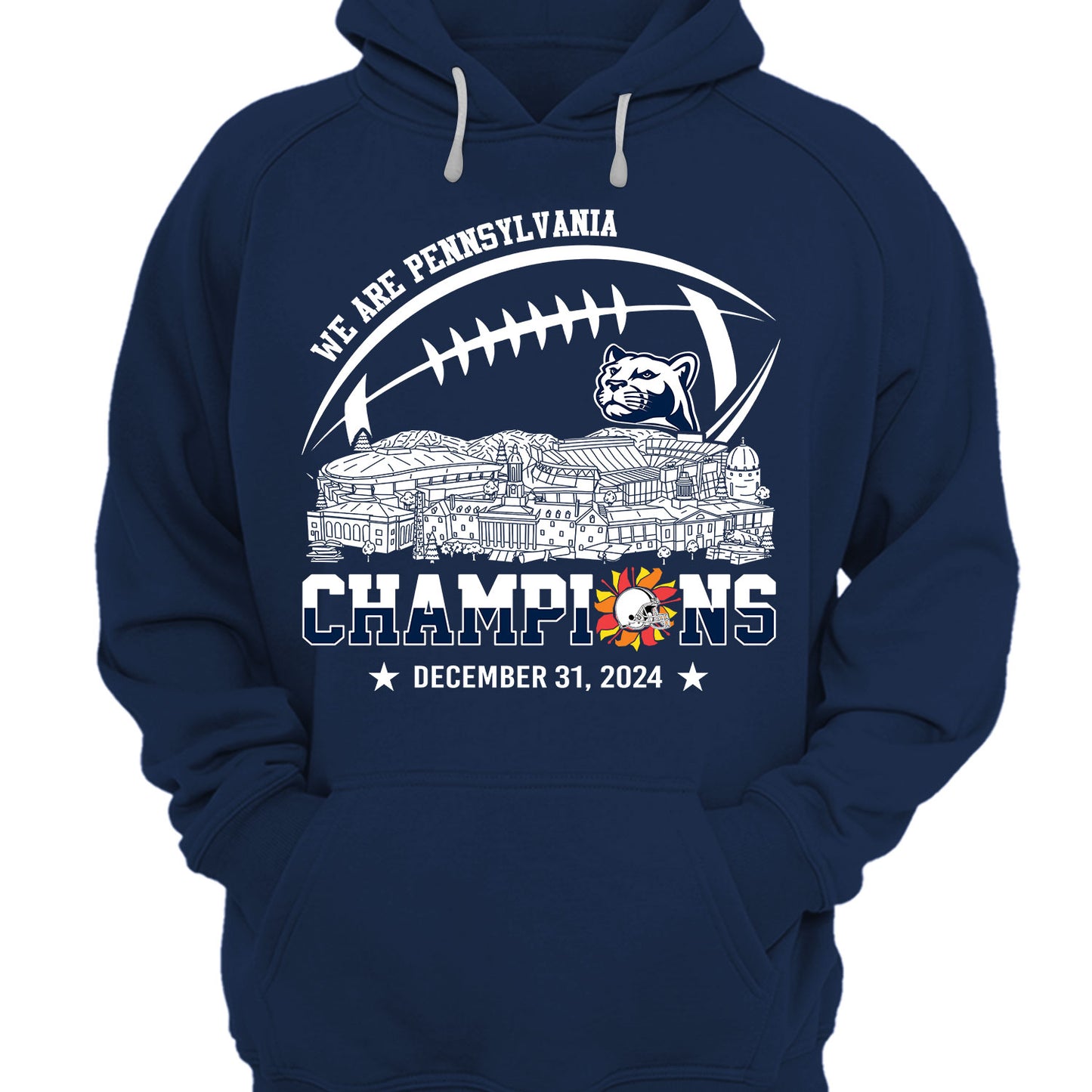 2024 Fiesta Champions Skyline Long Sleeve Shirt, We Are Pennsylvania Football 2024 Fiesta Champions Long Sleeve Shirts For Pennsylvania Football Fans