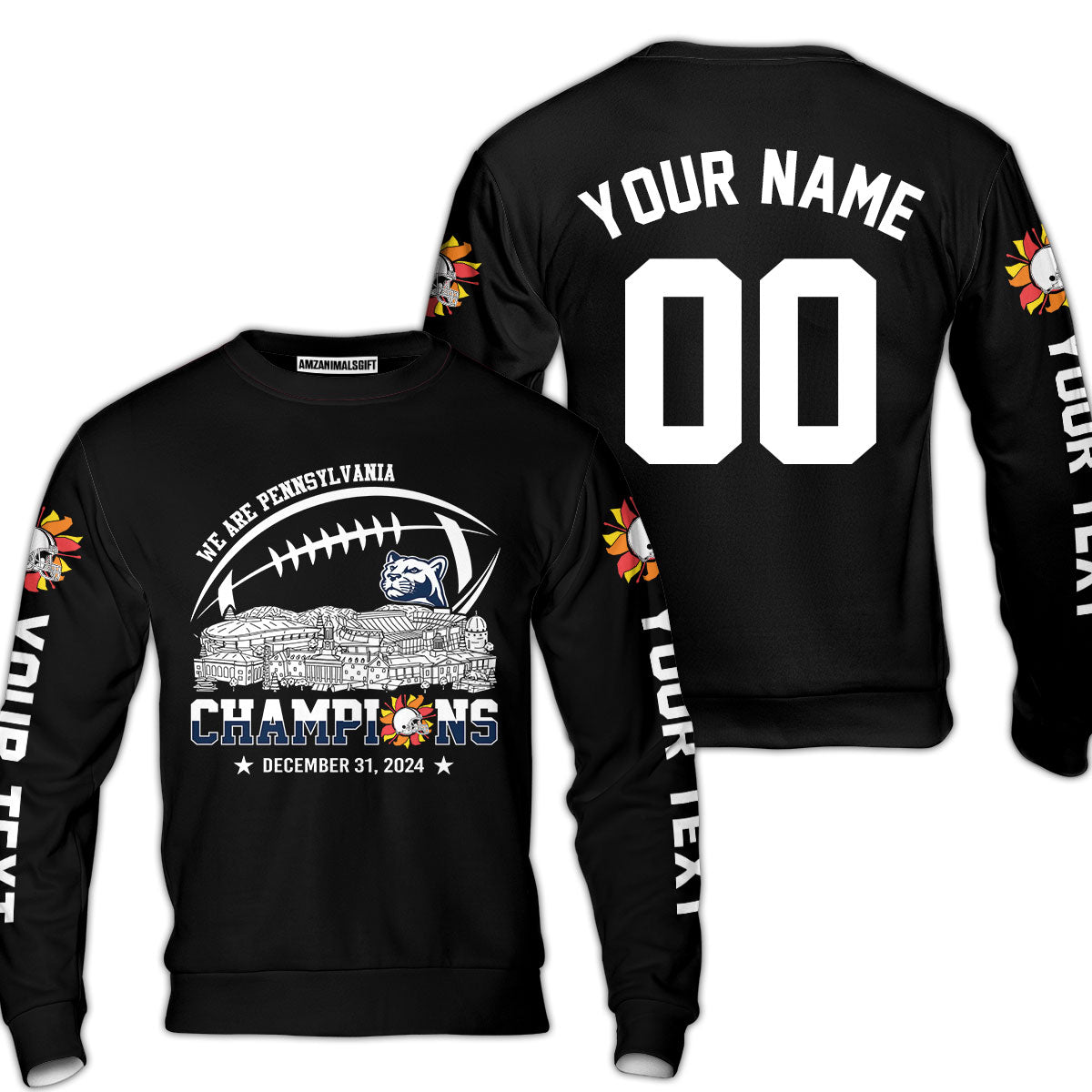 2024 Fiesta Champions Skyline Custom Baseball Jersey Shirt, We Are Pennsylvania Football 2024 Fiesta Champions 2 Sided Custom Baseball Jersey Shirts