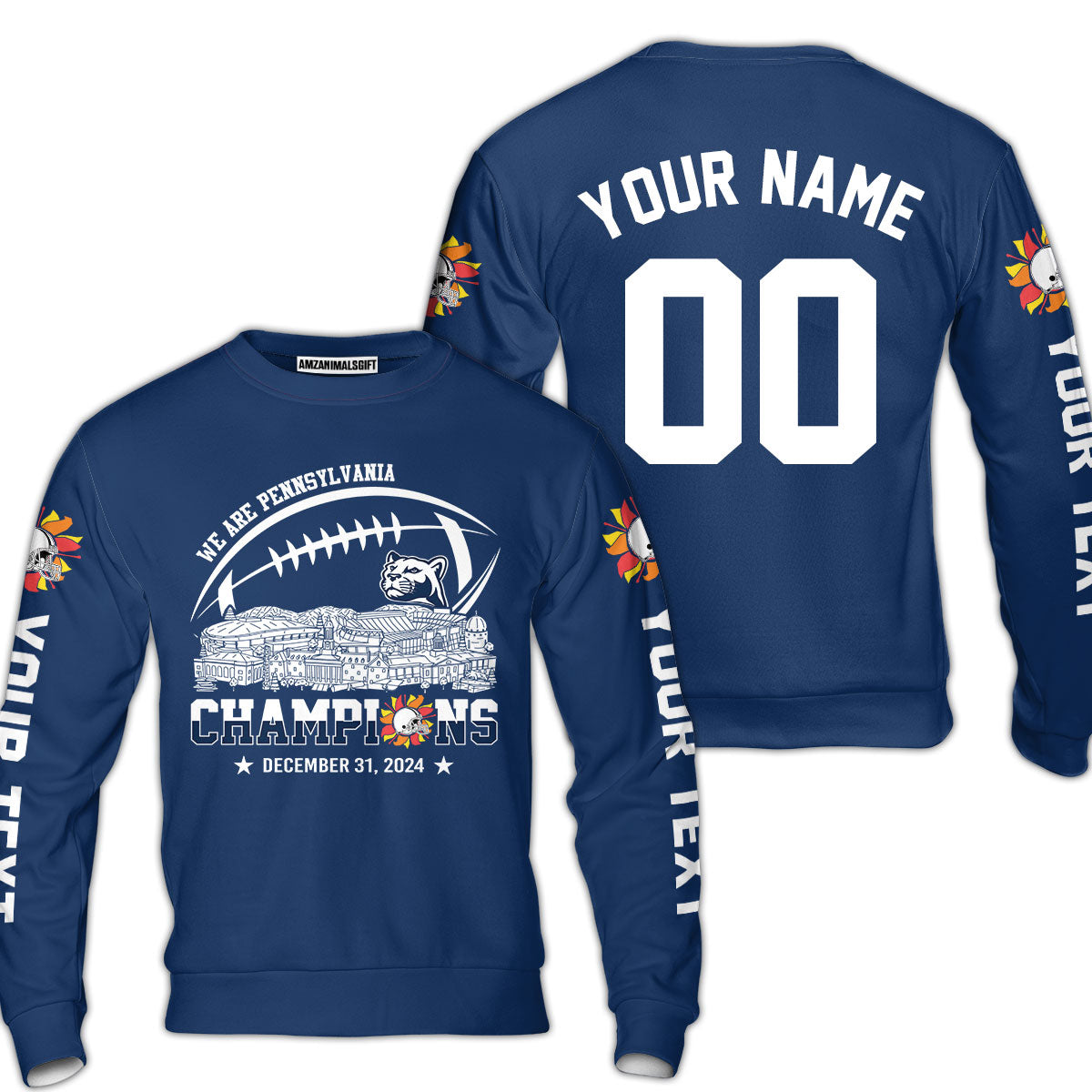 2024 Fiesta Champions Skyline Custom Baseball Jersey Shirt, We Are Pennsylvania Football 2024 Fiesta Champions 2 Sided Custom Baseball Jersey Shirts