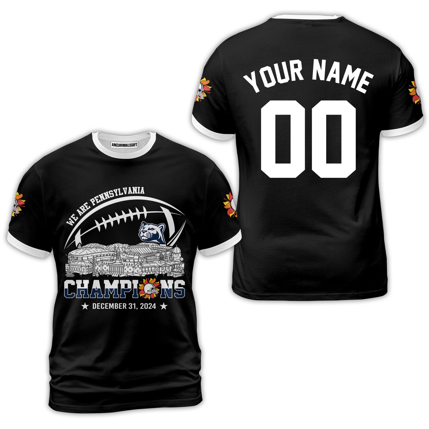 2024 Fiesta Champions Skyline Custom Baseball Jersey Shirt, We Are Pennsylvania Football 2024 Fiesta Champions 2 Sided Custom Baseball Jersey Shirts