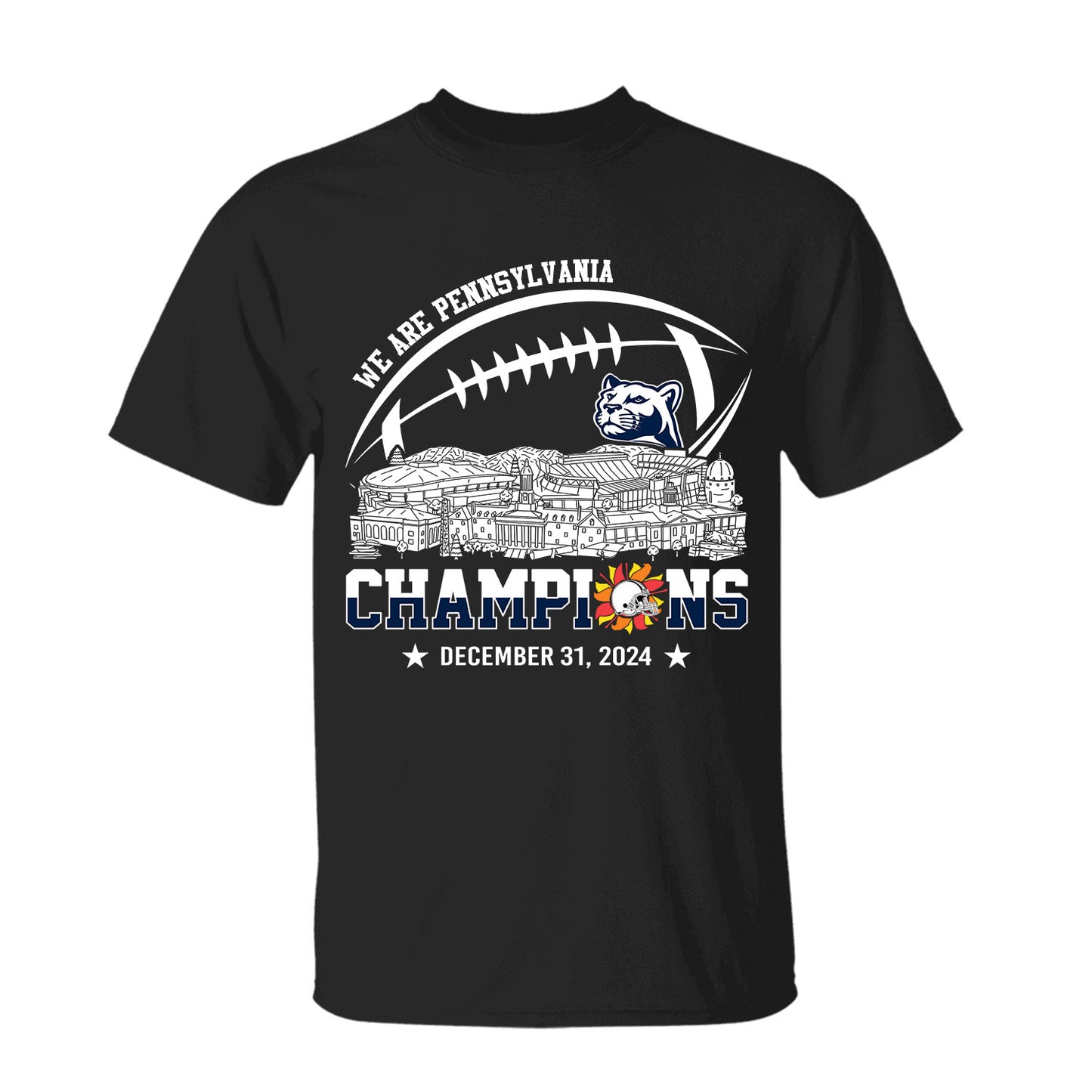 2024 Fiesta Champions Skyline Long Sleeve Shirt, We Are Pennsylvania Football 2024 Fiesta Champions Long Sleeve Shirts For Pennsylvania Football Fans