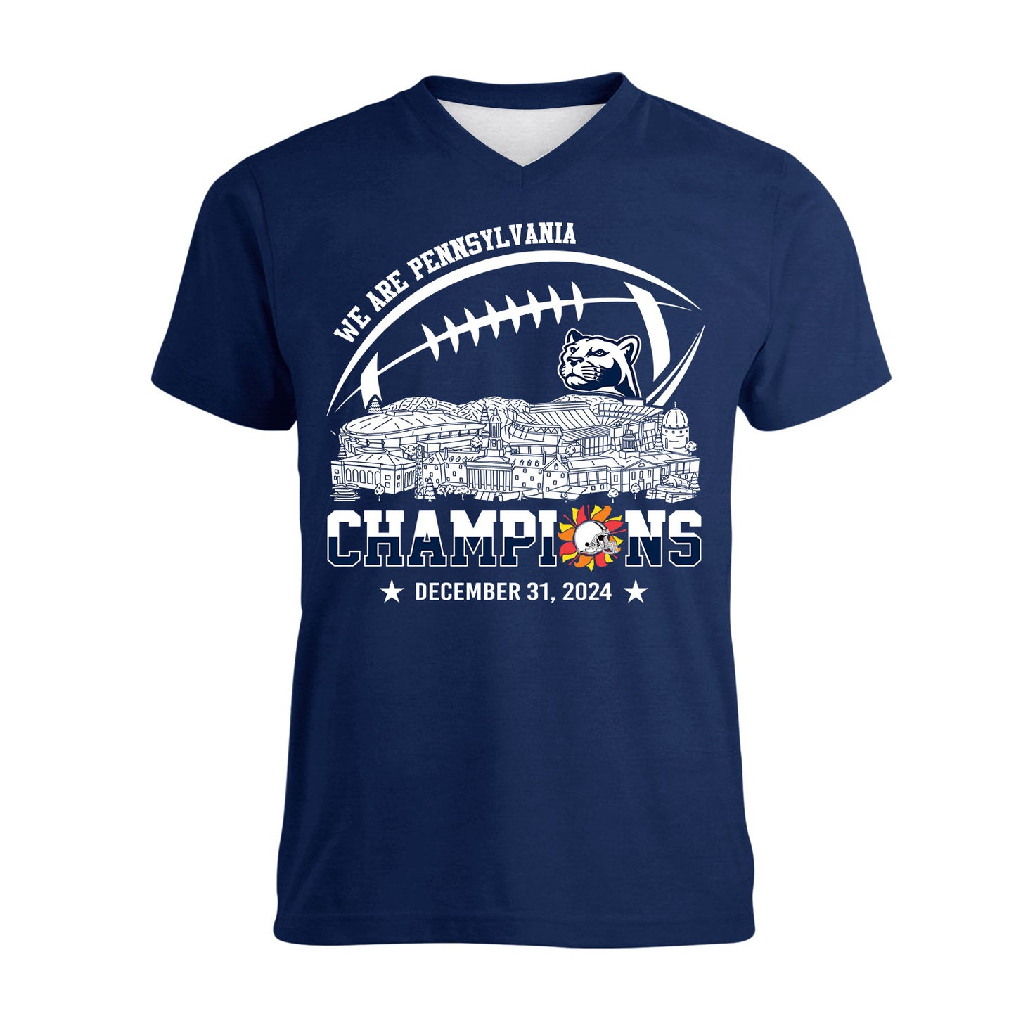 2024 Fiesta Champions Skyline Long Sleeve Shirt, We Are Pennsylvania Football 2024 Fiesta Champions Long Sleeve Shirts For Pennsylvania Football Fans