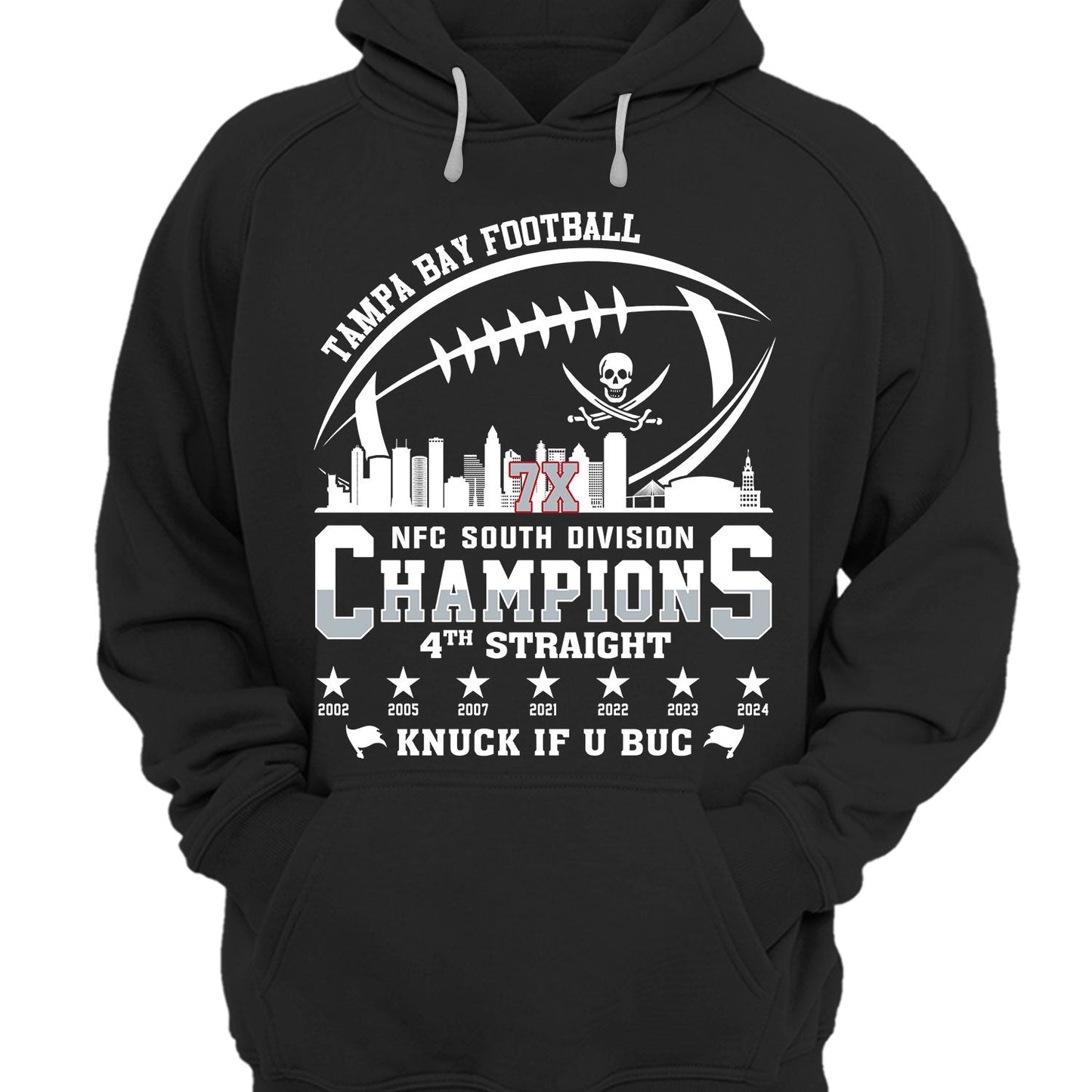 Tampa Bay Football 2024 NFC South Division Champions Skyline Shirts, 2024 NFC South Champs Shirts For Tampa Bay Football Fans