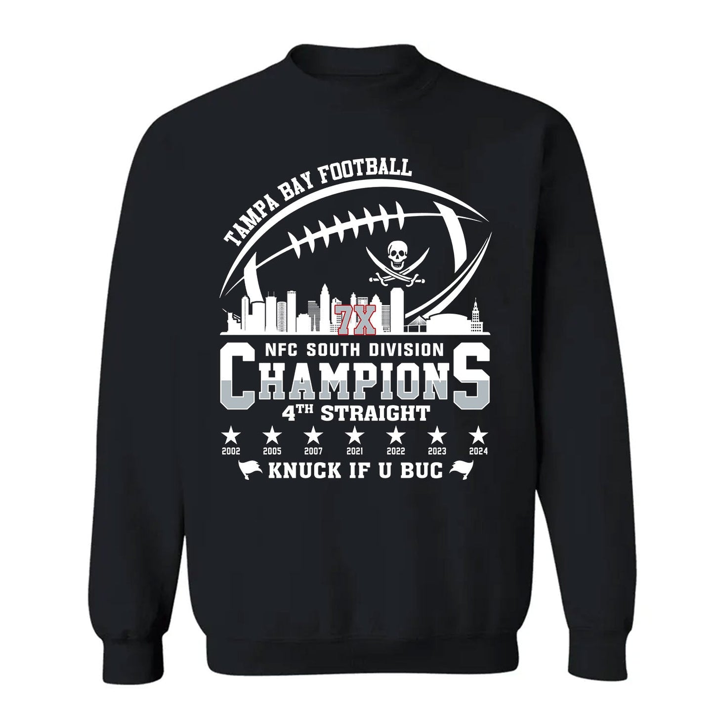 Tampa Bay Football 2024 NFC South Division Champions Skyline Shirts, 2024 NFC South Champs Shirts For Tampa Bay Football Fans