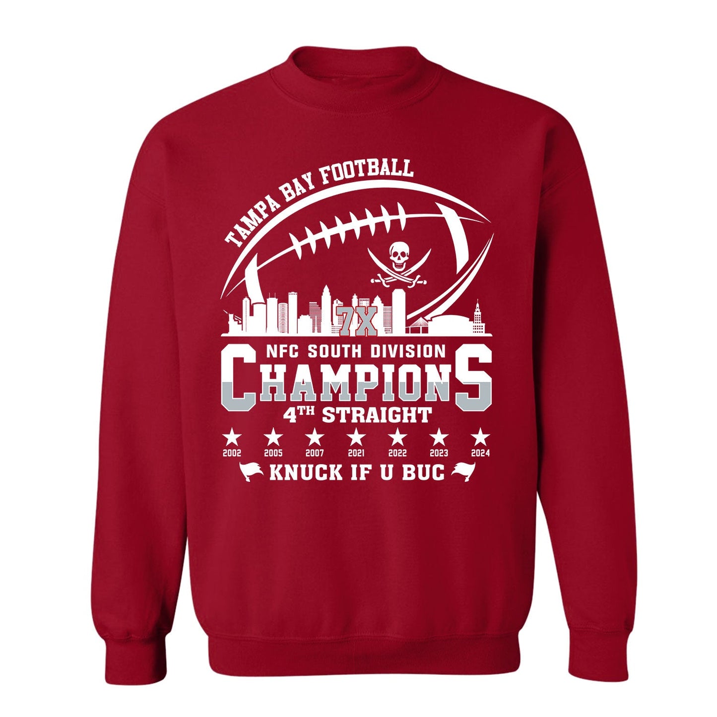 Tampa Bay Football 2024 NFC South Division Champions Skyline Shirts, 2024 NFC South Champs Shirts For Tampa Bay Football Fans