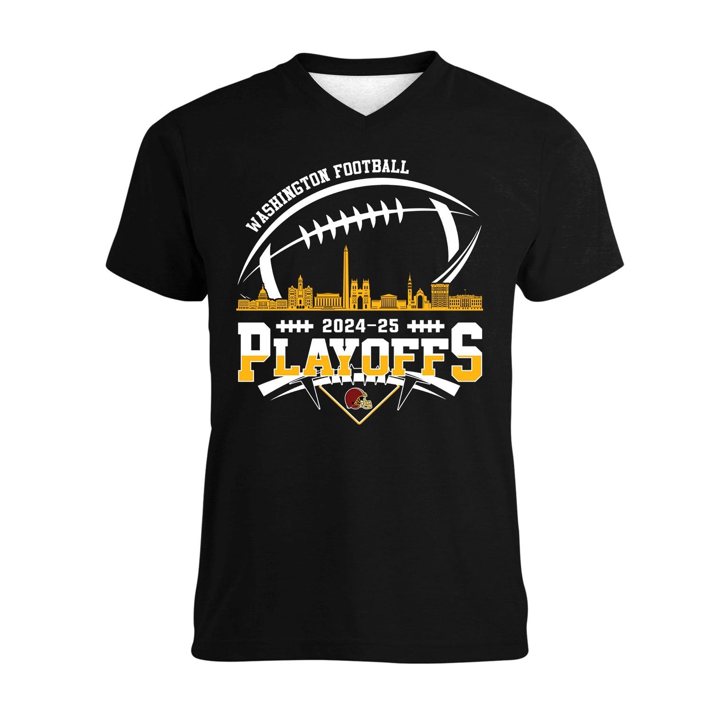 Washington American Football 2024-25 Playoffs Skyline Shirt, Washington Game Day Divisional Playoffs Shirts For Washington Football