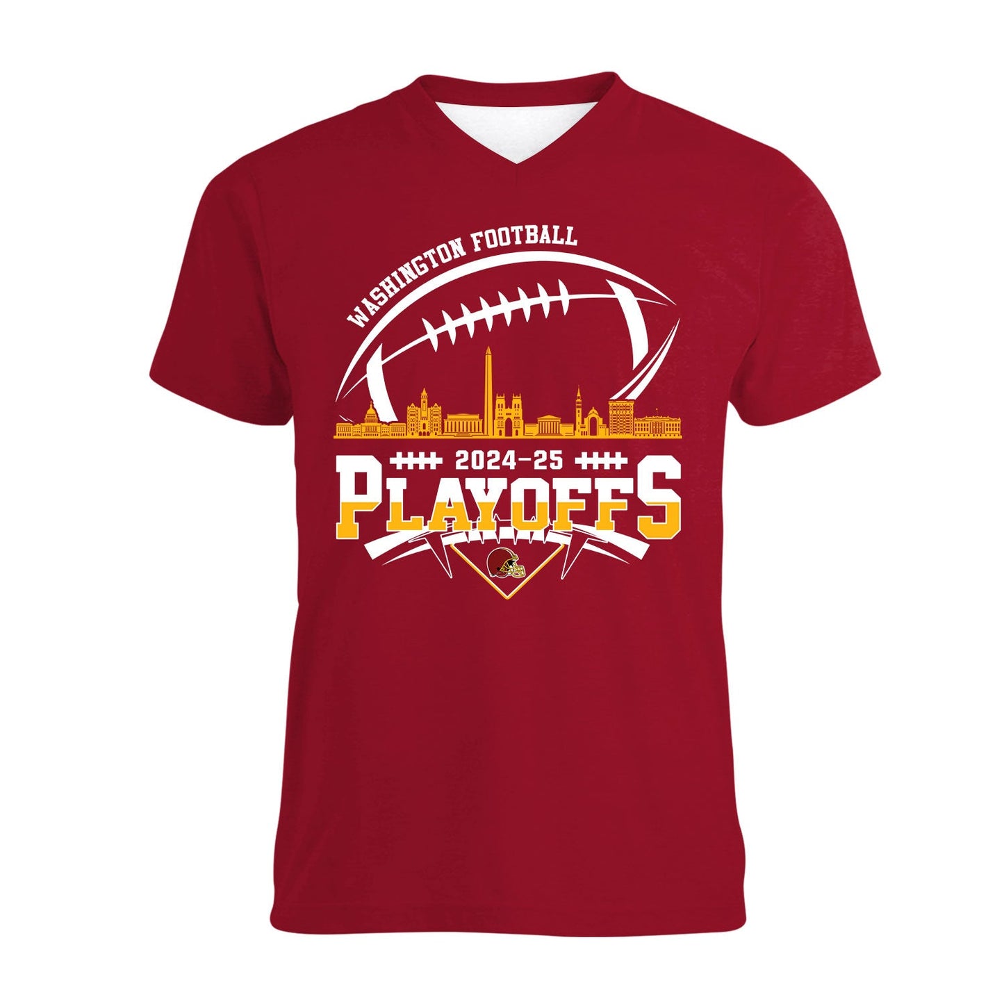 Washington American Football 2024-25 Playoffs Skyline Shirt, Washington Game Day Divisional Playoffs Shirts For Washington Football