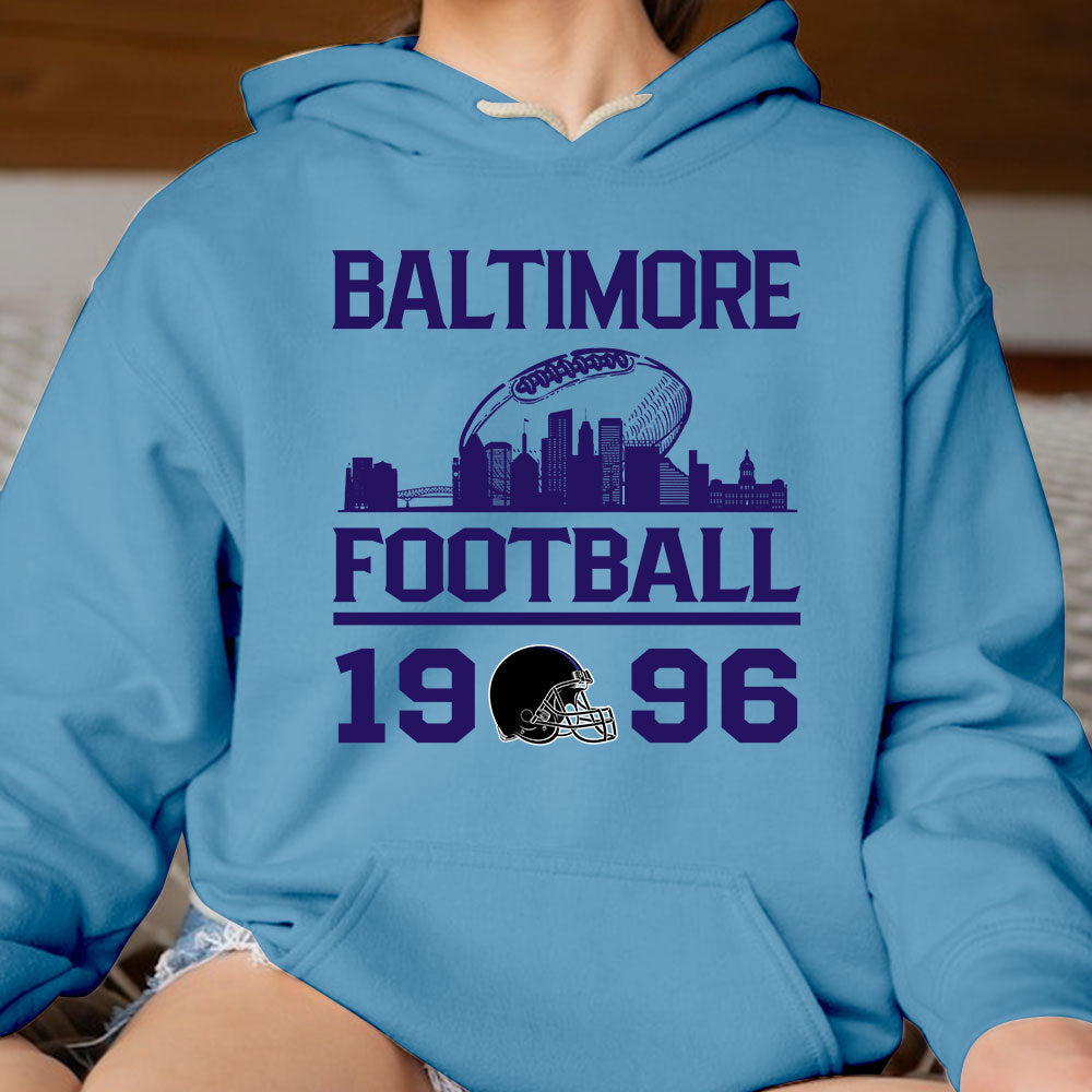 Baltimore Football Skyline Sweatshirt For Men Women Family Love Baltimore Sport, 1996 Baltimore Football Sweatshirt