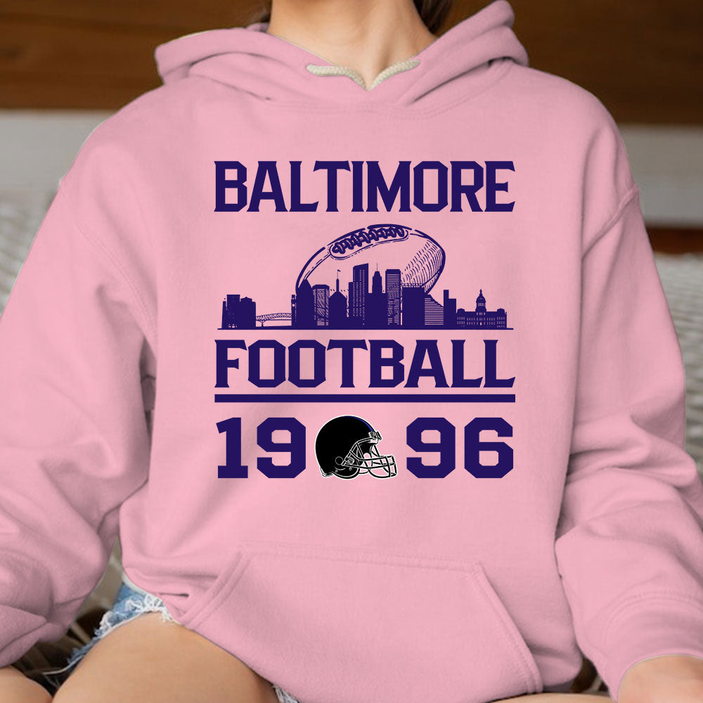 Baltimore Football Skyline Sweatshirt For Men Women Family Love Baltimore Sport, 1996 Baltimore Football Sweatshirt